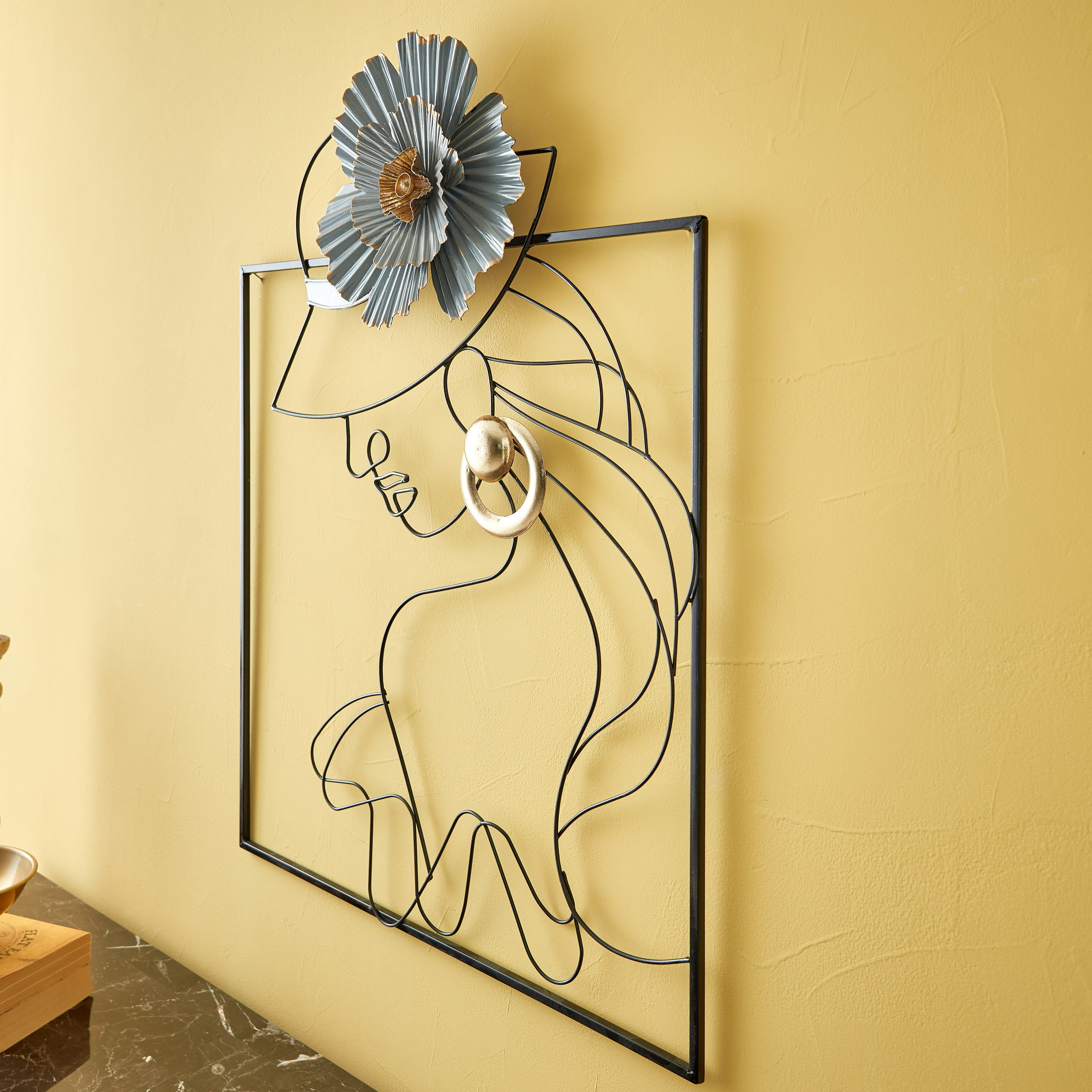زينة حائط معدنيّة من والتون - 58x6x74 سم-hbxdiningroom-walldecor-wallart-image-3