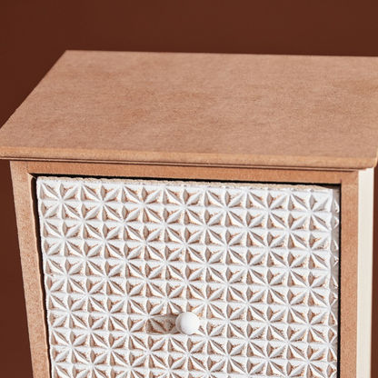 Zyla Basket Weave Cabinet with 3 Drawers - 18x16x50 cms