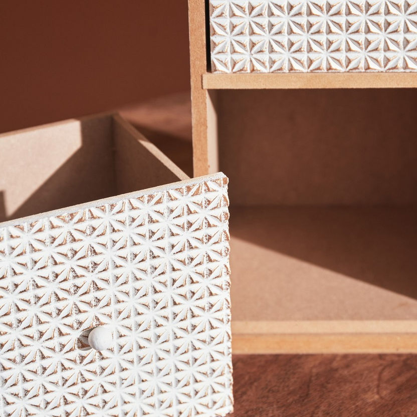 Zyla Basket Weave Cabinet with 3 Drawers - 18x16x50 cm-Storage-image-3