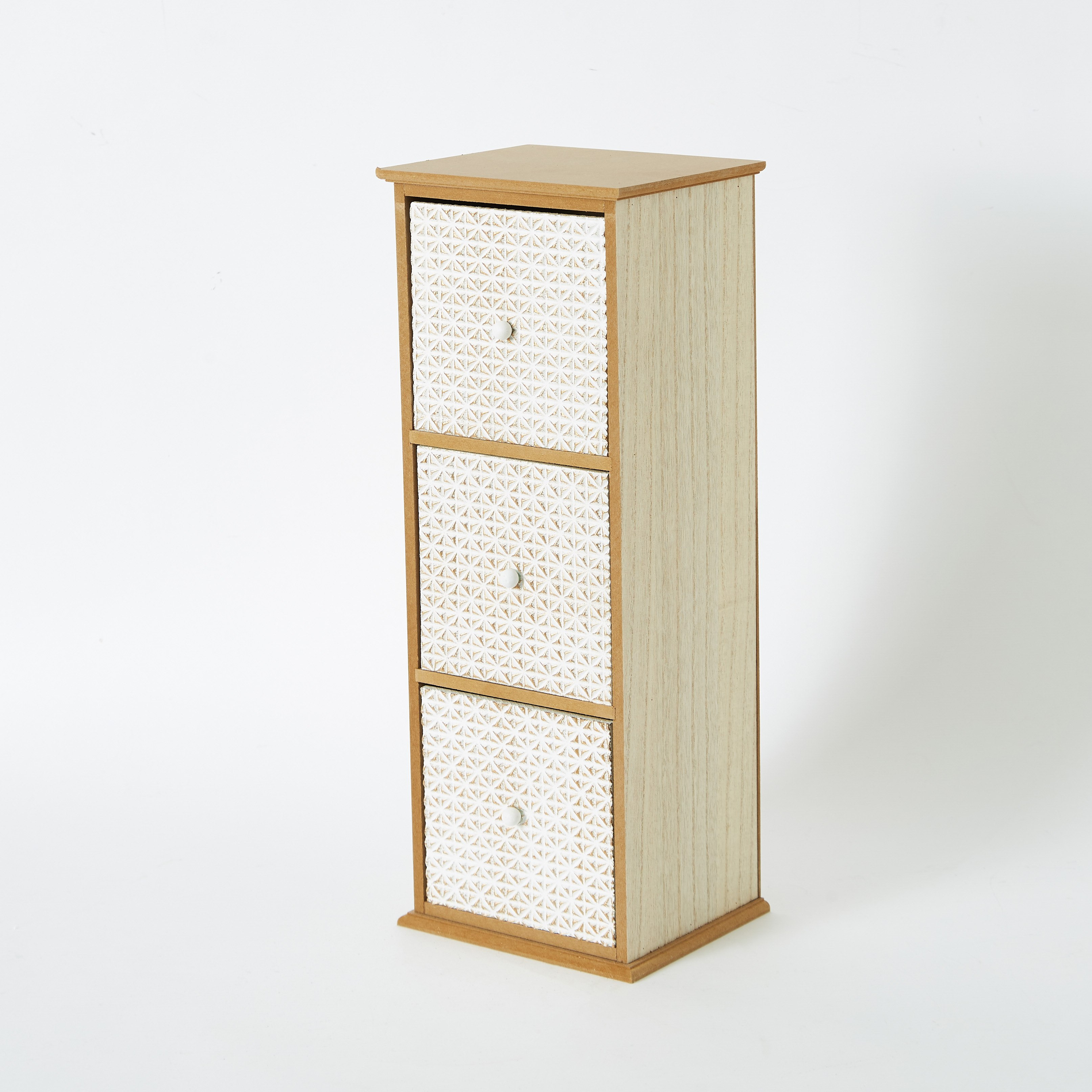 خزانة بشكل سلة منسوجة بـ3 أدراج من زيلا - 18x16x50 سم-hbxdecorandfurnishings-homeaccessories-storage-image-6
