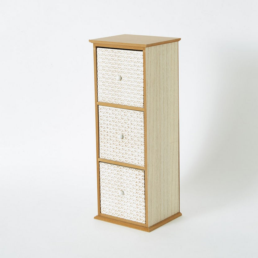 Zyla Basket Weave Cabinet with 3 Drawers - 18x16x50 cm-Storage-image-5