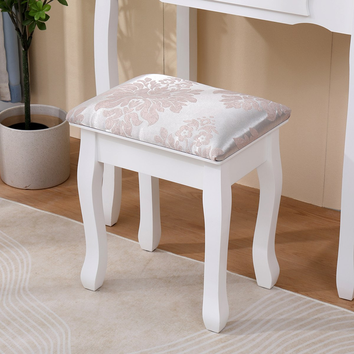 طاولة تزيين 3 أدراج مع مرآة ومقعد - برنسيس فانيتي من موڤو -hbxfurniture-kidsroom-kidsdressersandmirrors-image-6