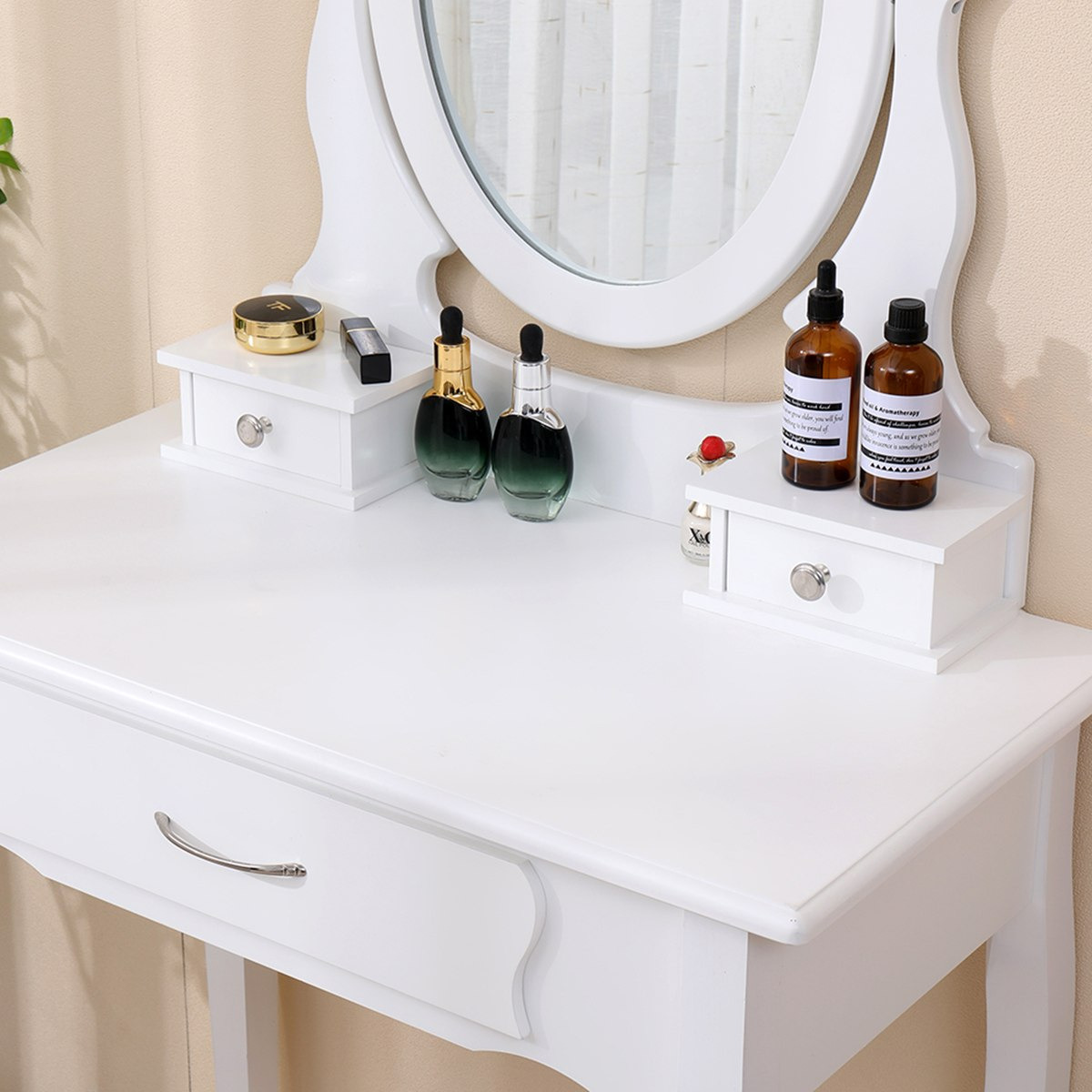 طاولة تزيين 3 أدراج مع مرآة ومقعد - برنسيس فانيتي من موڤو -hbxfurniture-kidsroom-kidsdressersandmirrors-image-8