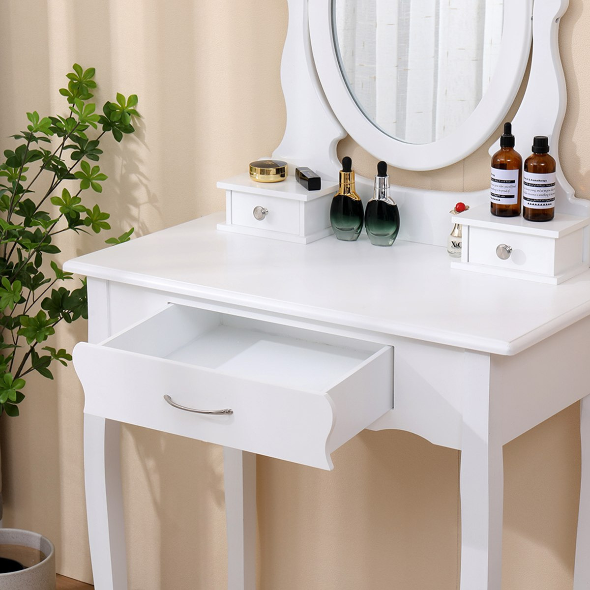 طاولة تزيين 3 أدراج مع مرآة ومقعد - برنسيس فانيتي من موڤو -hbxfurniture-kidsroom-kidsdressersandmirrors-image-9
