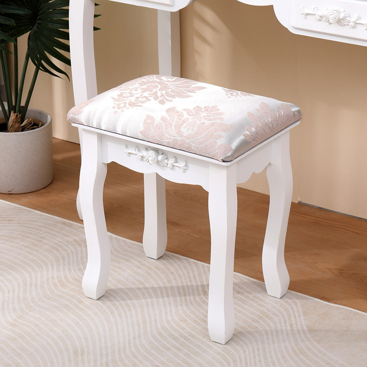 Princess Dana 7-Drawer Dresser with 3 Mirrors and Stool-hbxfurniture-kidsroom-kidsdressersandmirrors-image-6