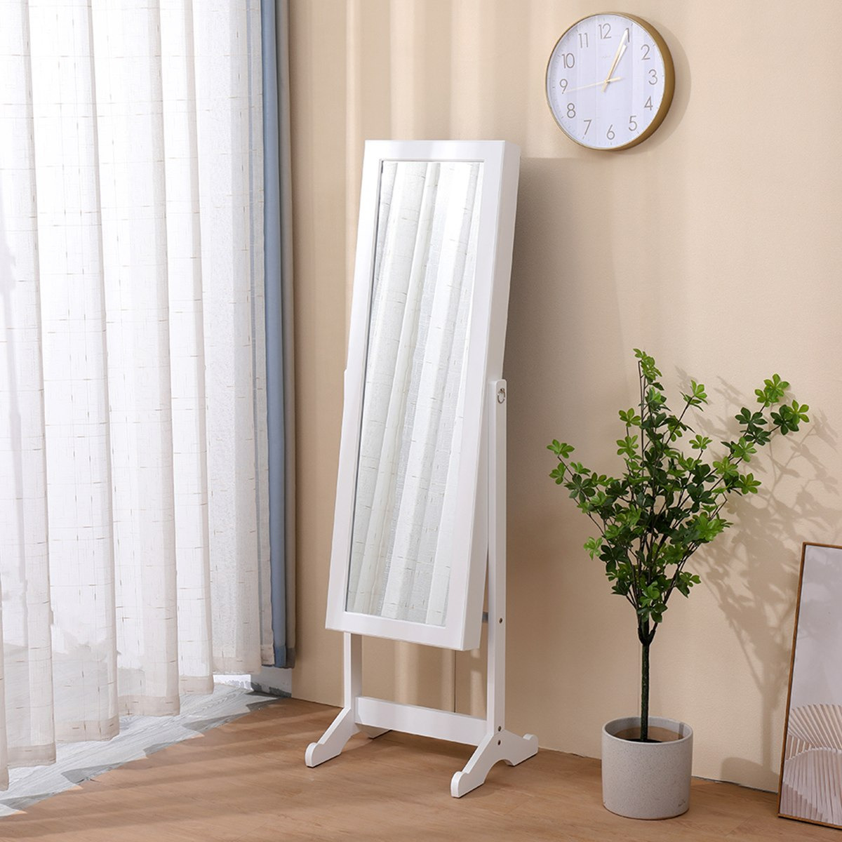 مرآة أرضية قائمة مع خزانة مجوهرات من برينسيس-hbxfurniture-kidsroom-kidsdressersandmirrors-image-2