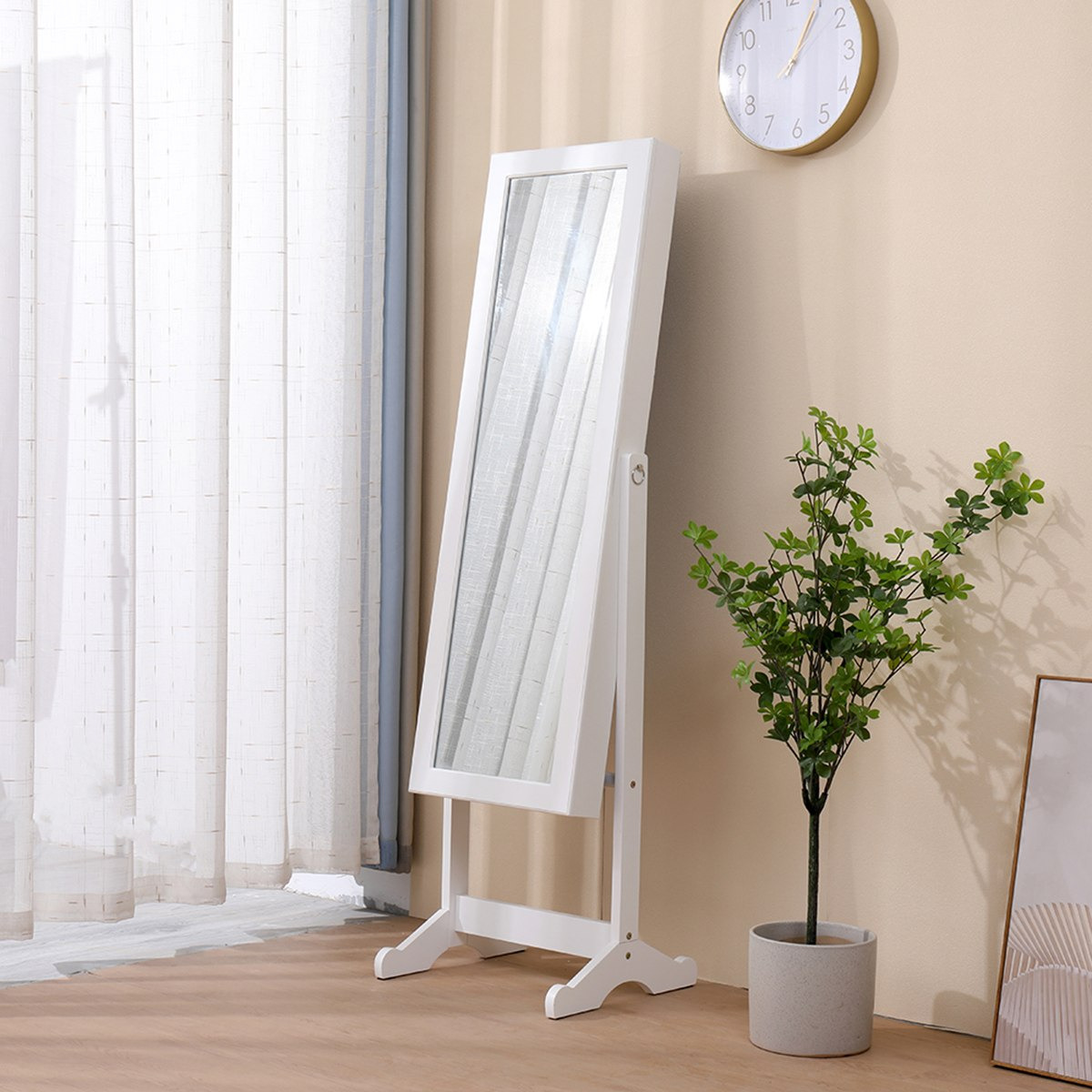 مرآة أرضية قائمة مع خزانة مجوهرات من برينسيس-hbxfurniture-kidsroom-kidsdressersandmirrors-image-3