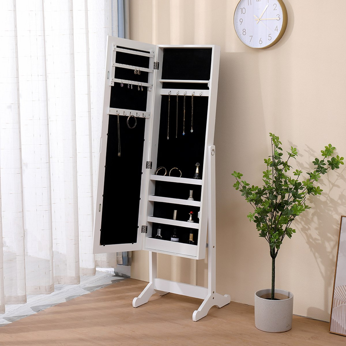 مرآة أرضية قائمة مع خزانة مجوهرات من برينسيس-hbxfurniture-kidsroom-kidsdressersandmirrors-image-5
