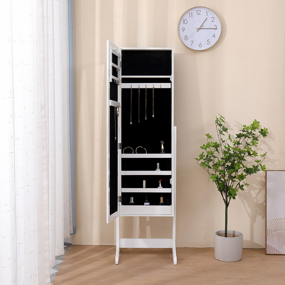 مرآة أرضية قائمة مع خزانة مجوهرات من برينسيس-hbxfurniture-kidsroom-kidsdressersandmirrors-image-7