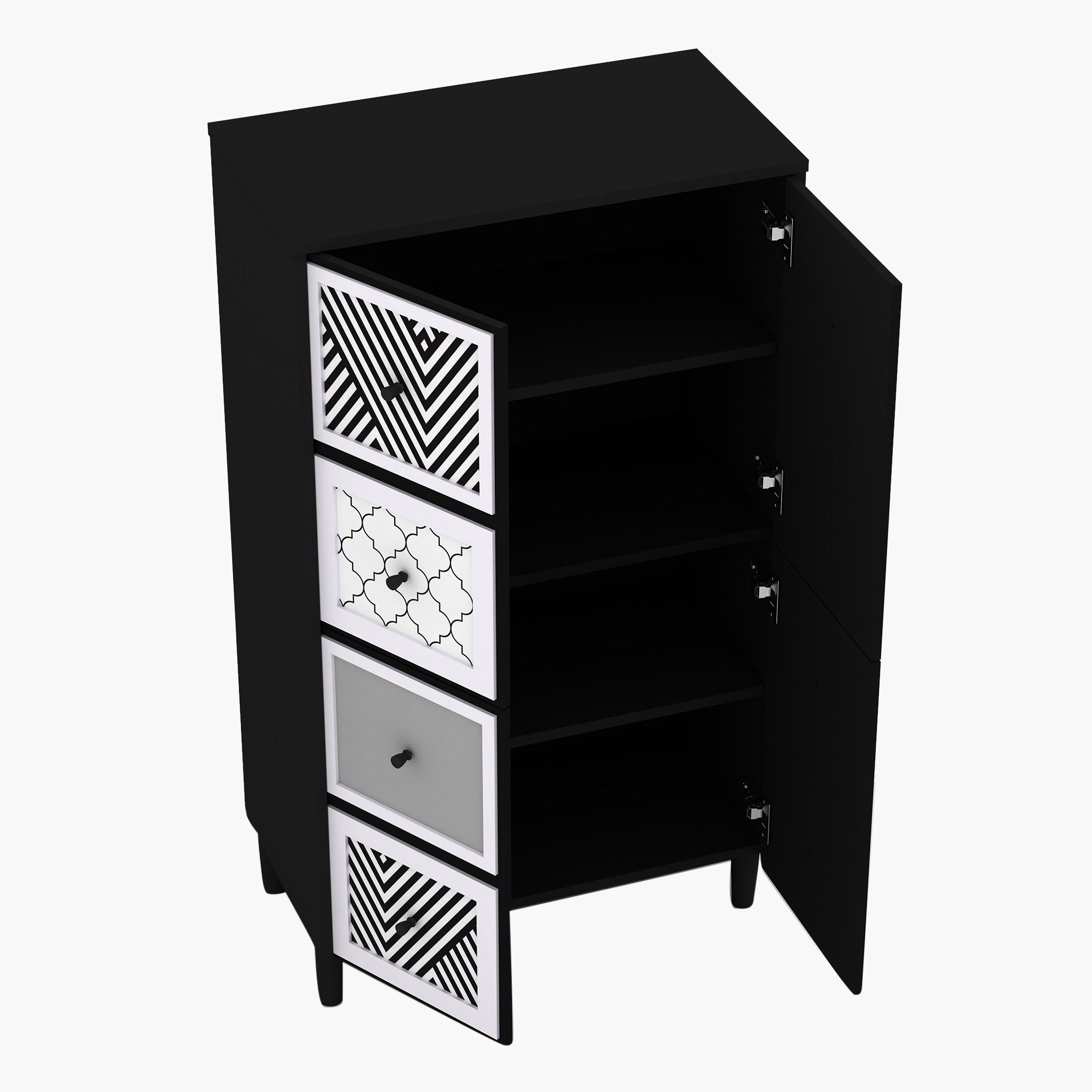 Movo Theo Cabinet with 4-Doors-hbxfurniture-dressersandchests-chestofdrawers-image-6