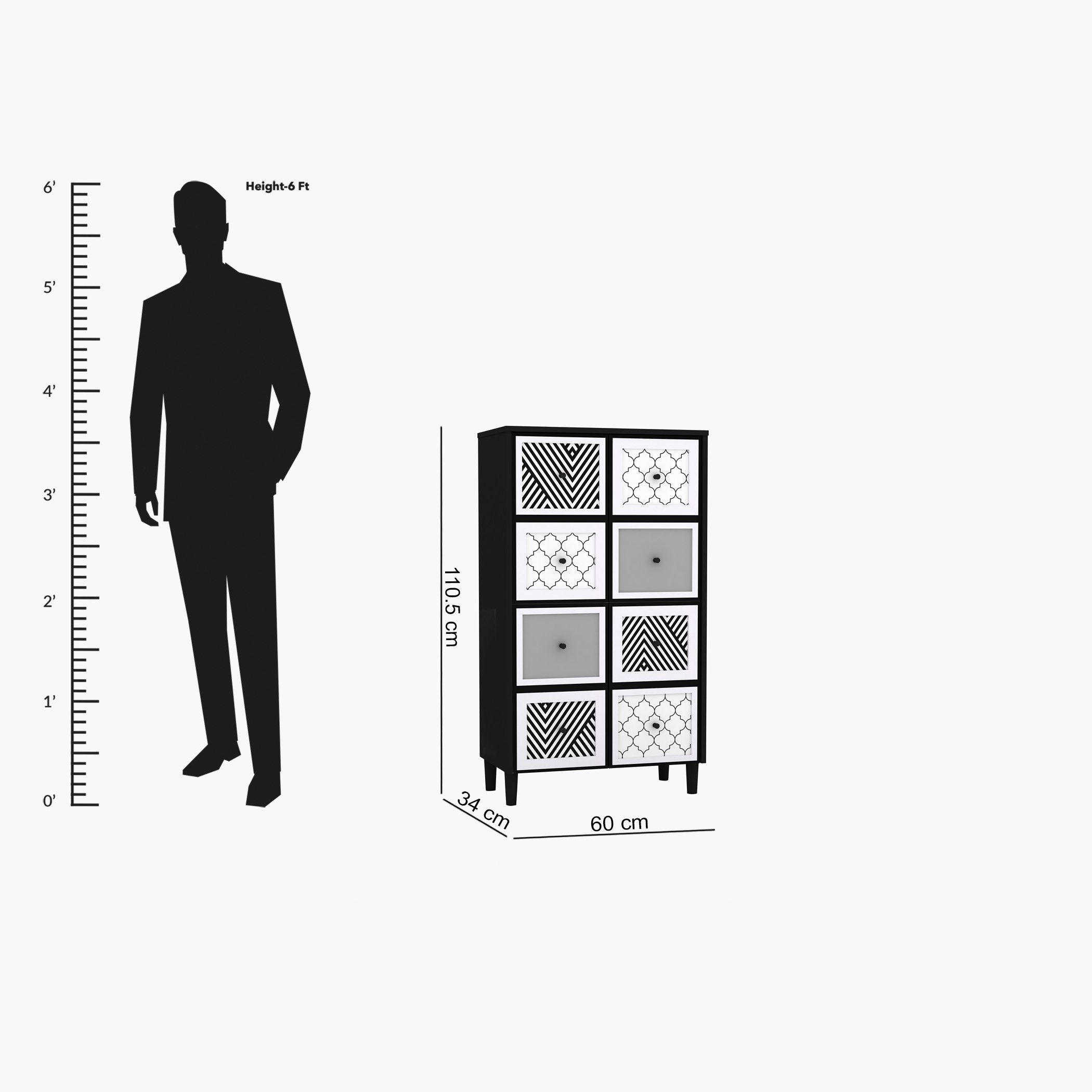 Movo Theo Cabinet with 4-Doors-hbxfurniture-dressersandchests-chestofdrawers-image-8