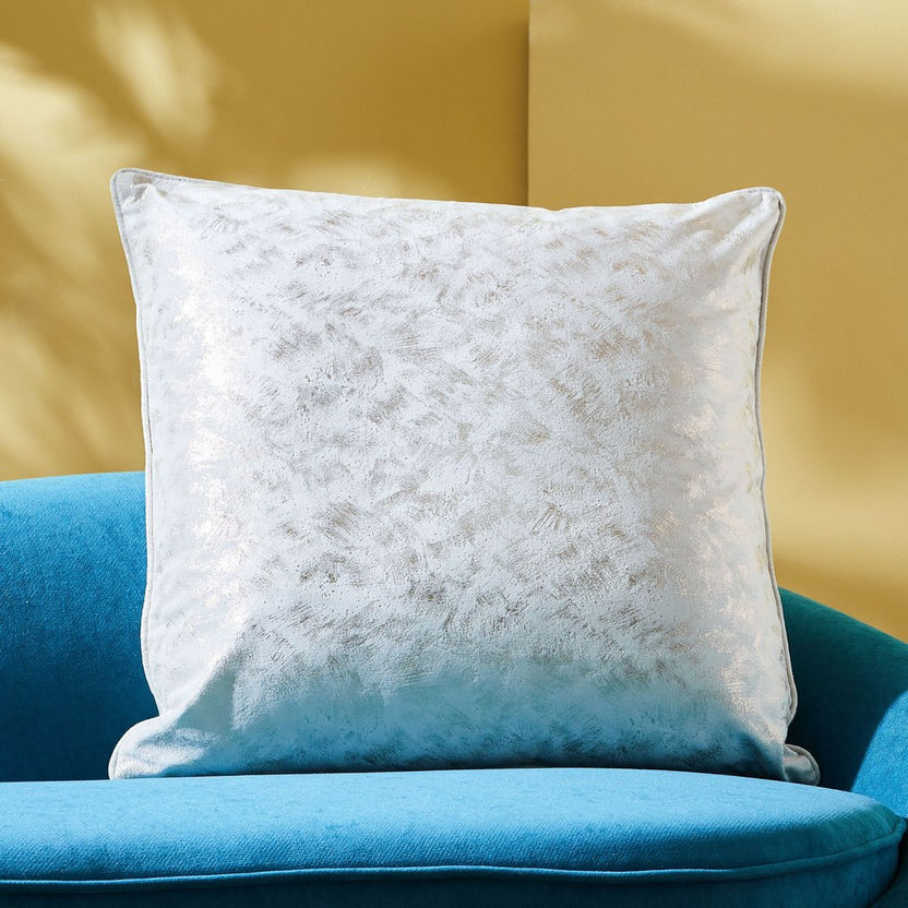 Petra Printed Velvet Filled Cushion - 65x65 cm-Filled Cushions-image-0