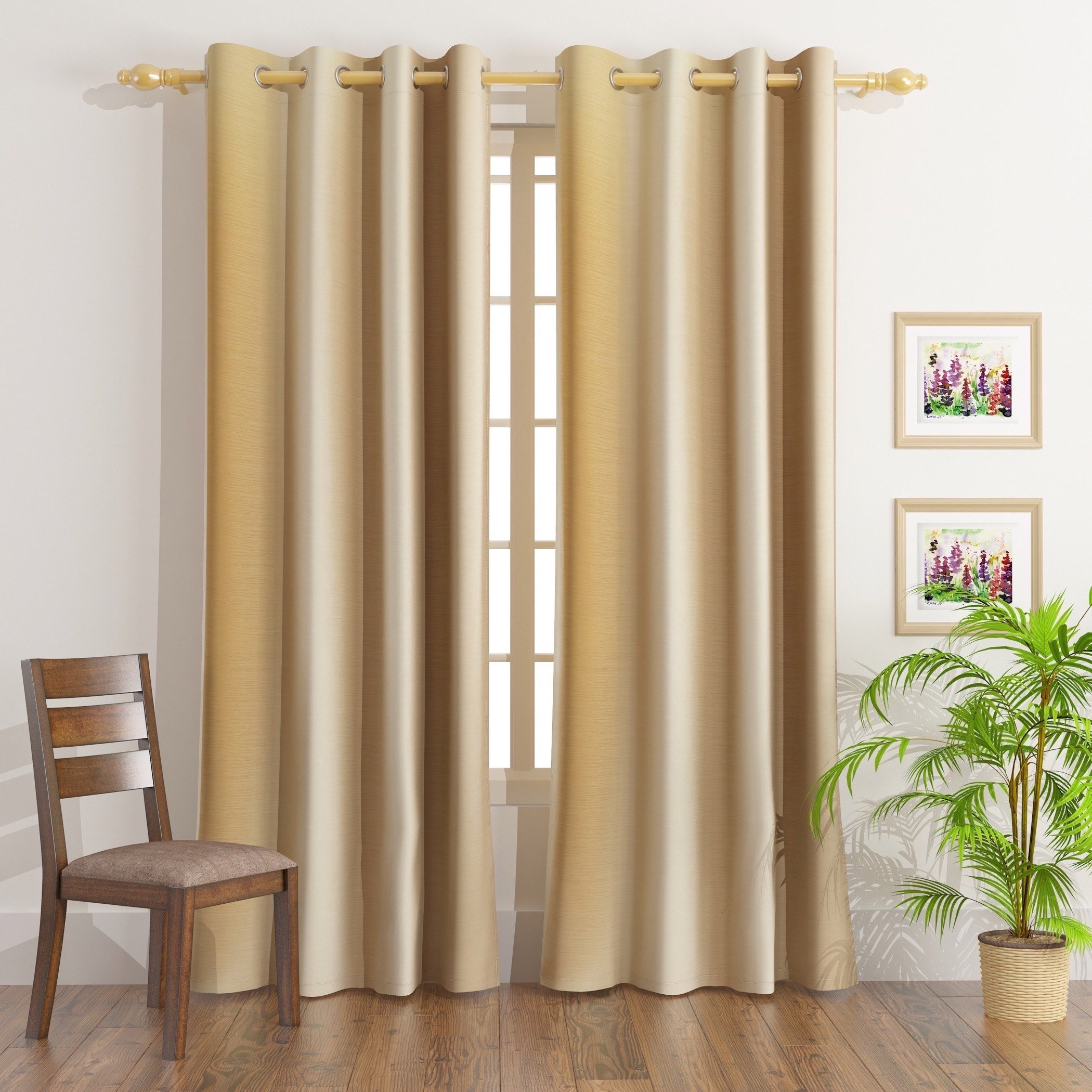 طقم ستائر جاكارد قطعتين من ديزي - 140x300 سم-hbxhomeware-hbxdecorandfurnishings-image-1