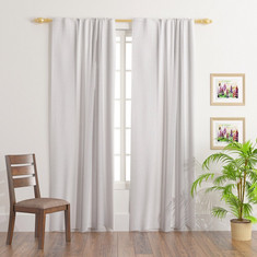 Khadi 2-Piece Rod Pocket Curtain Set - 140x245 cms