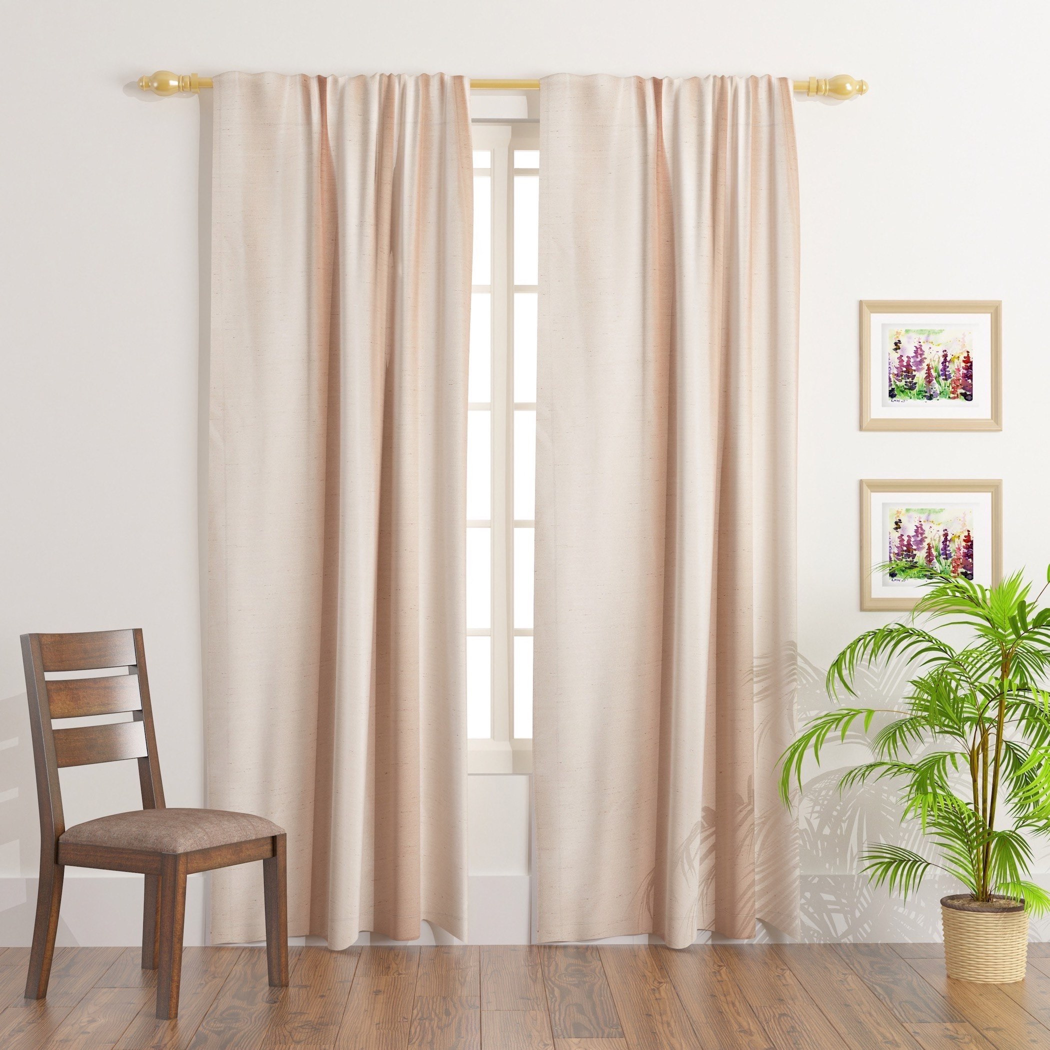 طقم ستائر بجيب لقضبان التعليق قطعتين من كادي - 140x245 سم-hbxhomeware-hbxdecorandfurnishings-image-1