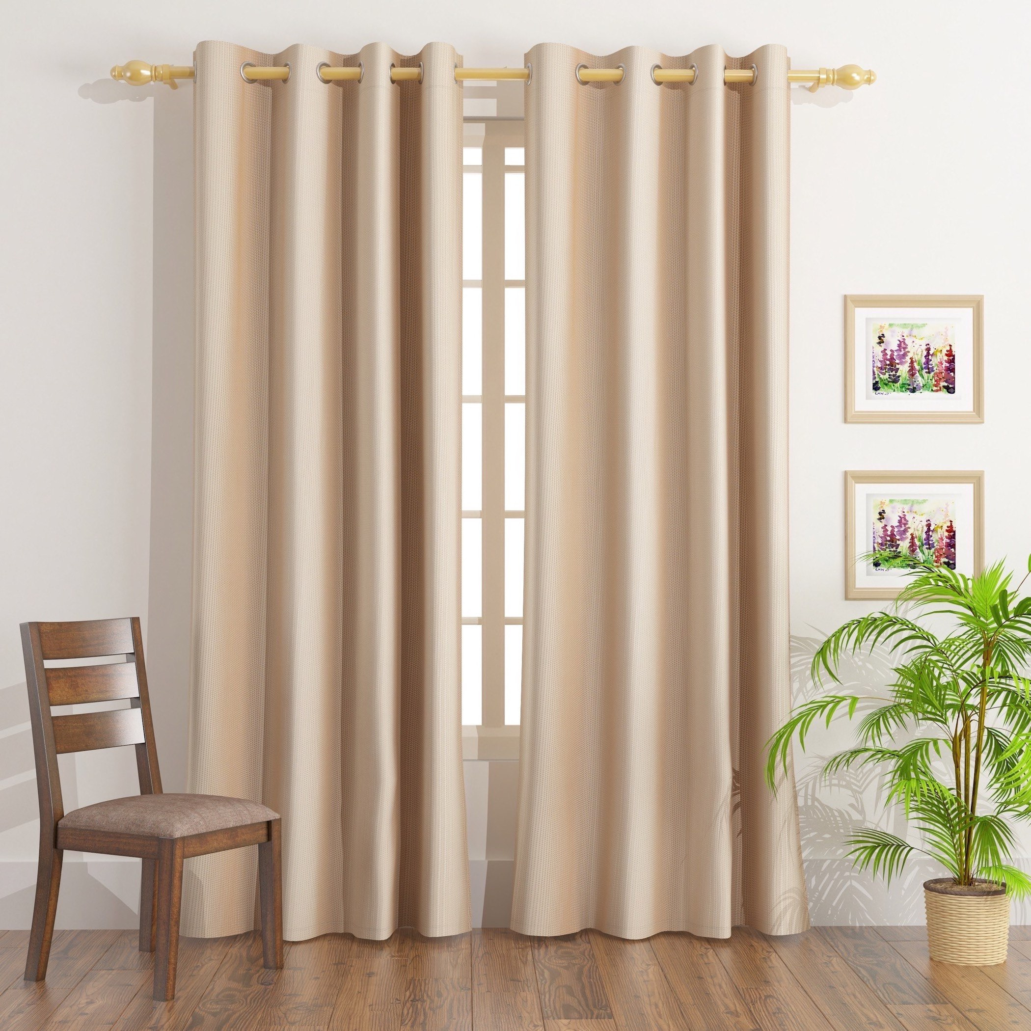 طقم ستائر شفافة قطعتين من سارة - 140x240 سم-hbxhomeware-hbxdecorandfurnishings-image-1