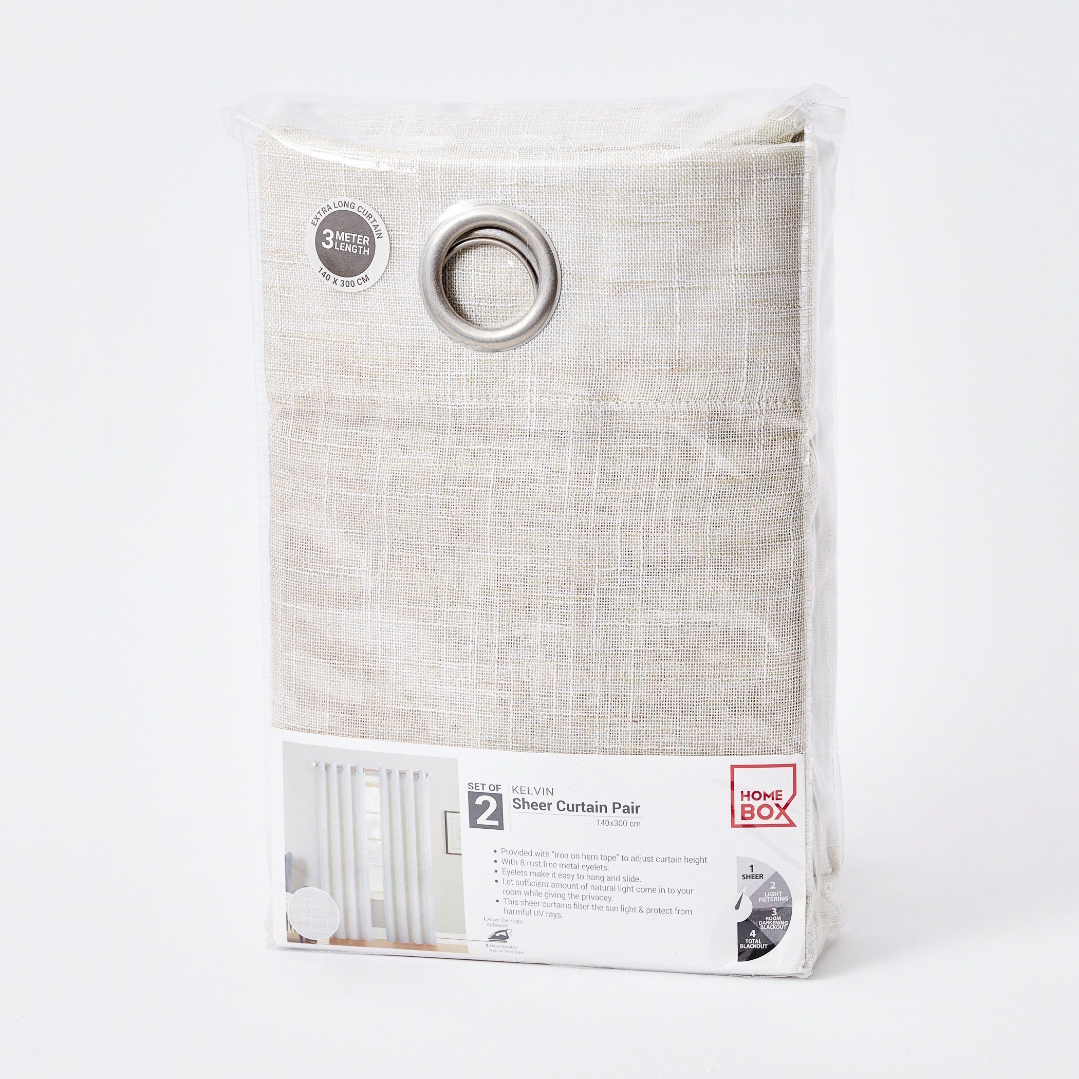 Kelvin 2-Piece Sheer Curtain Set - 140x300 cm-hbxhomeware-hbxdecorandfurnishings-image-4