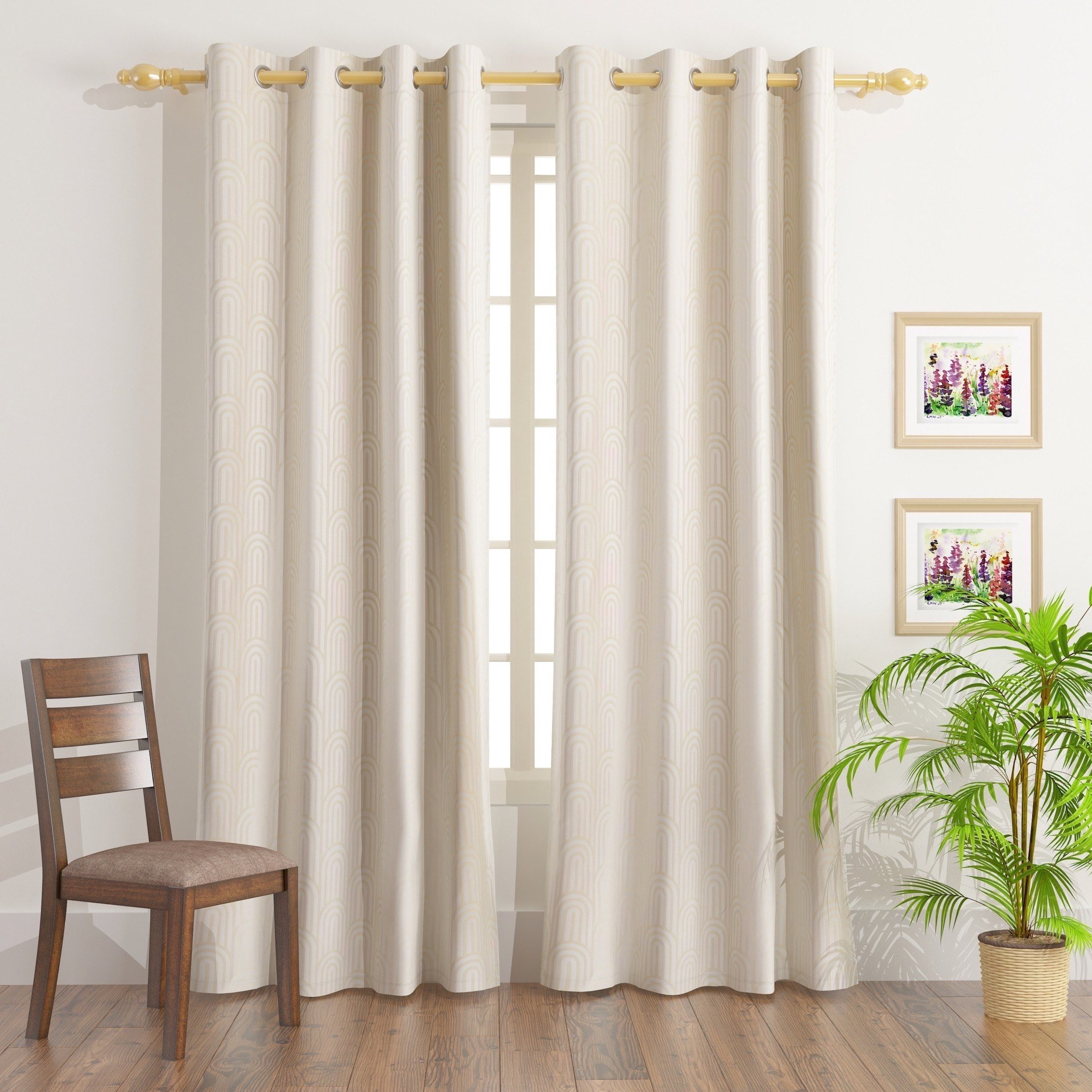 طقم ستائر معتّمة جاكارد قطعتين من أمبريدج - 140x300 سم-hbxhomeware-hbxdecorandfurnishings-image-1