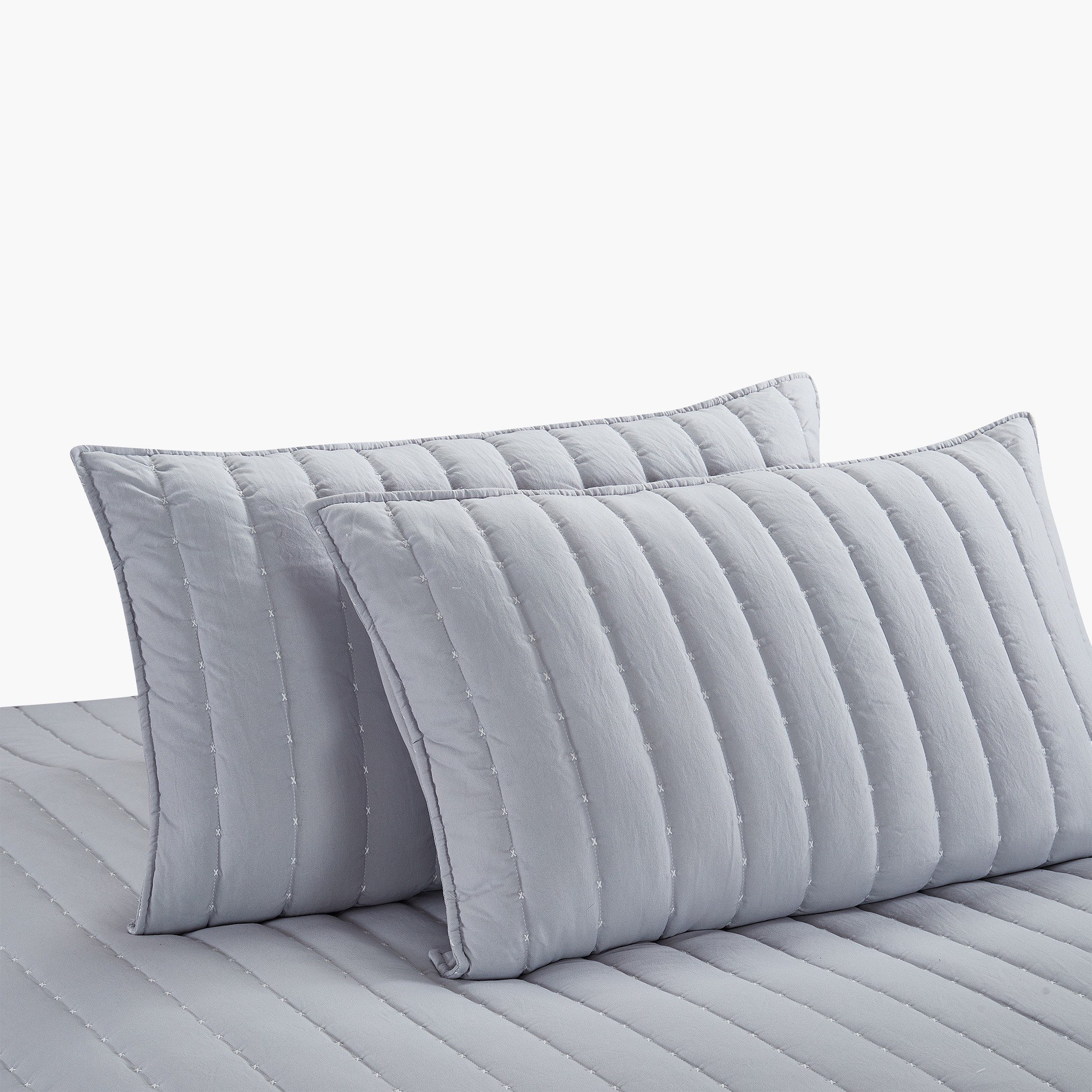 طقم مفروش سرير لحاف كينج من الألياف الدقيقة مغسول 3 قطع من ليكزس -  230x250 سم-hbxdecorandfurnishings-bedding-bedspreadsandquilts-image-3