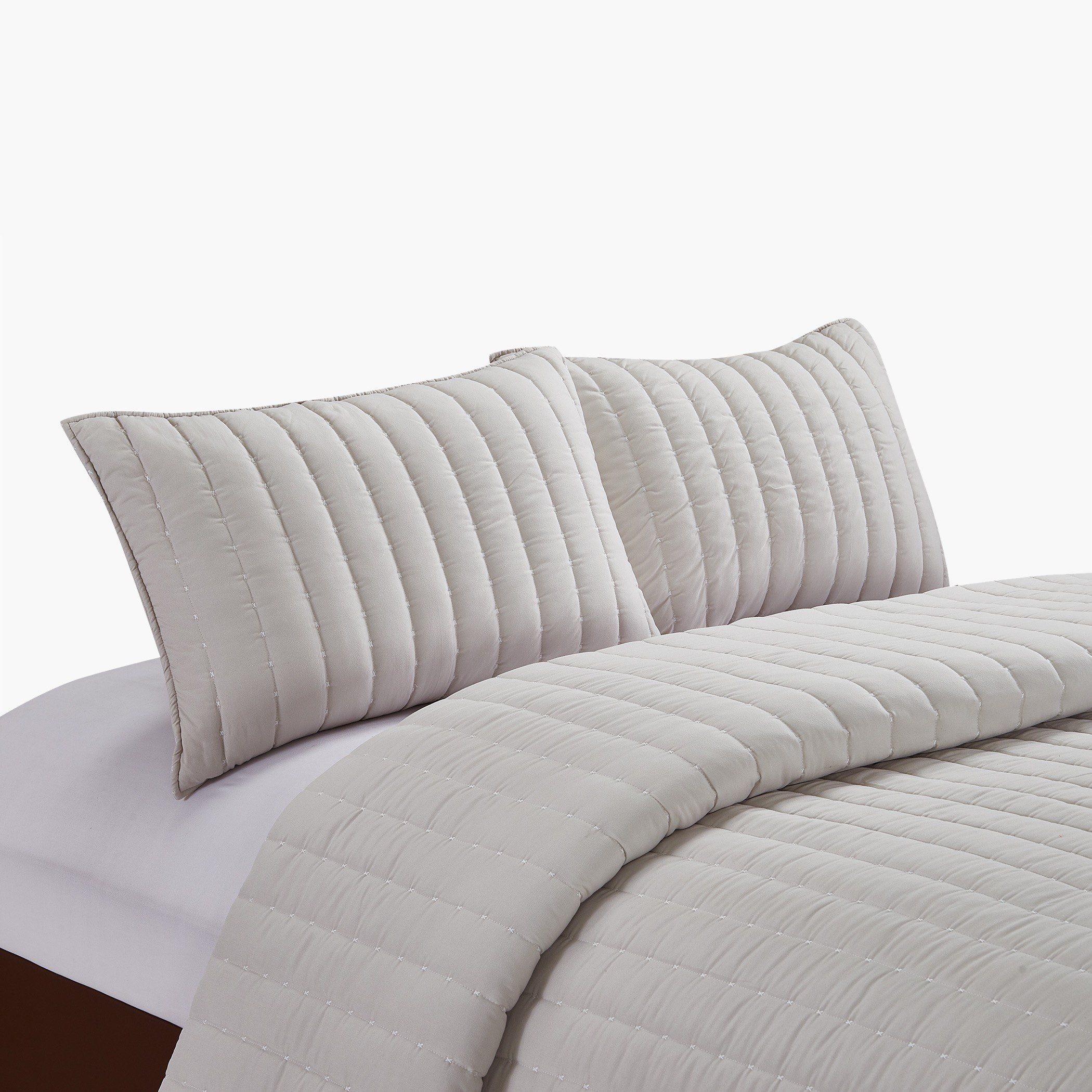 طقم مفرش سرير لحاف كينج مغسول من الألياف الدقيقة 3 قطع من ليكزس - 230x250 سم-hbxdecorandfurnishings-bedding-bedspreadsandquilts-image-2