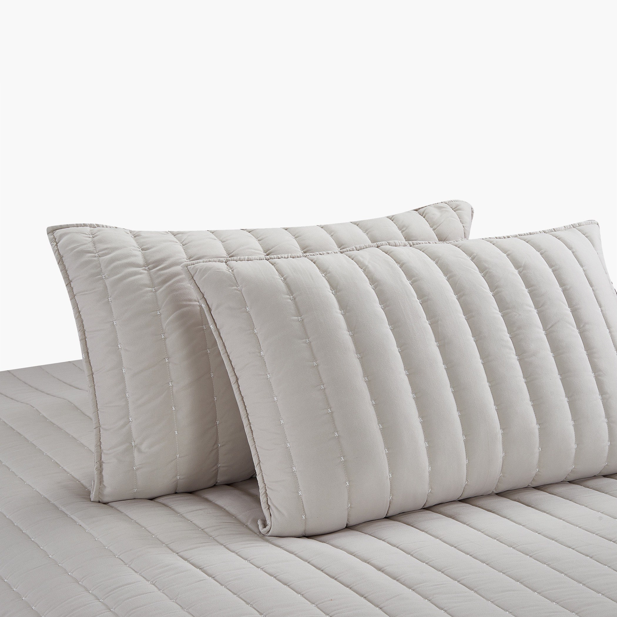طقم مفرش سرير لحاف كينج مغسول من الألياف الدقيقة 3 قطع من ليكزس - 230x250 سم-hbxdecorandfurnishings-bedding-bedspreadsandquilts-image-3
