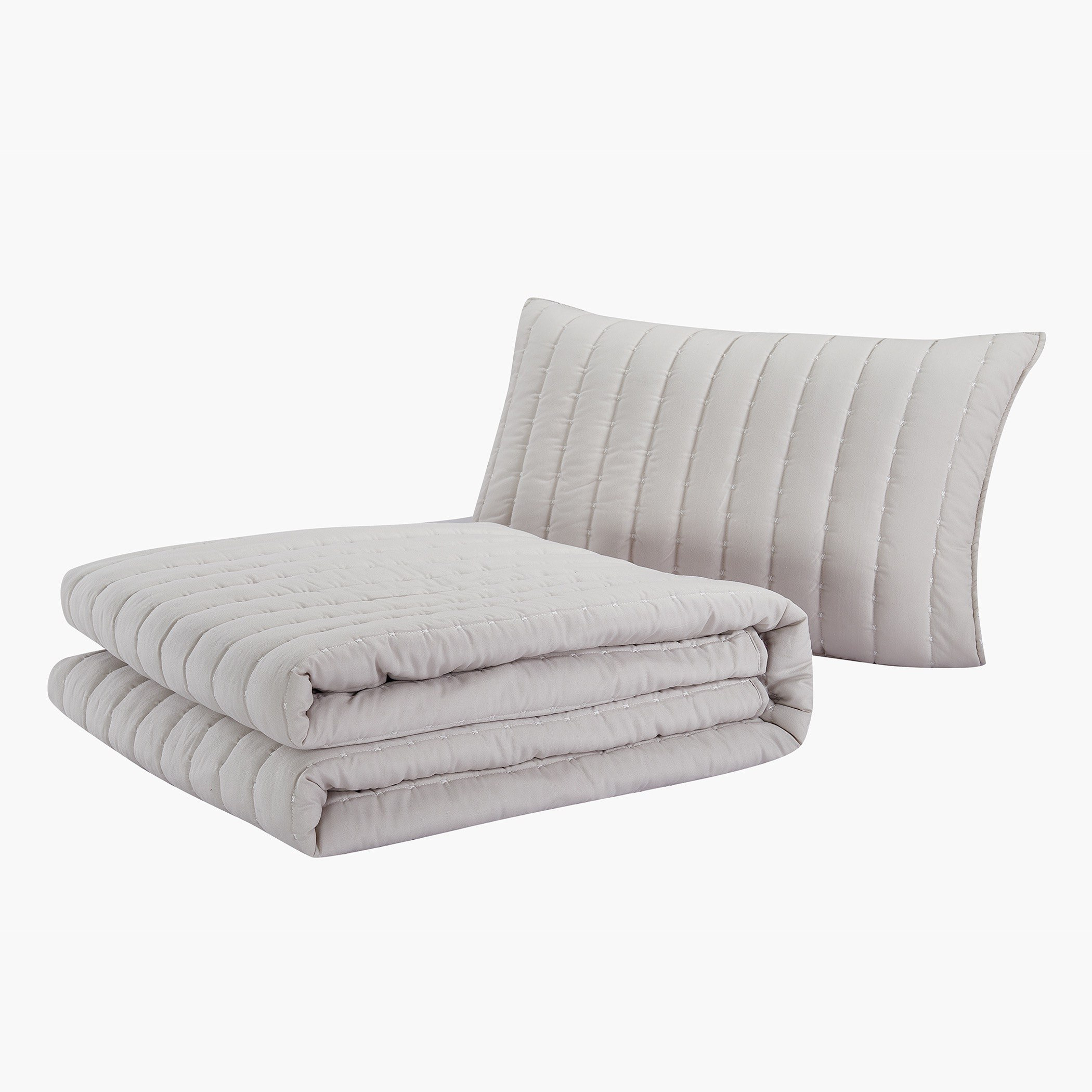 طقم مفرش سرير لحاف كينج مغسول من الألياف الدقيقة 3 قطع من ليكزس - 230x250 سم-hbxdecorandfurnishings-bedding-bedspreadsandquilts-image-4