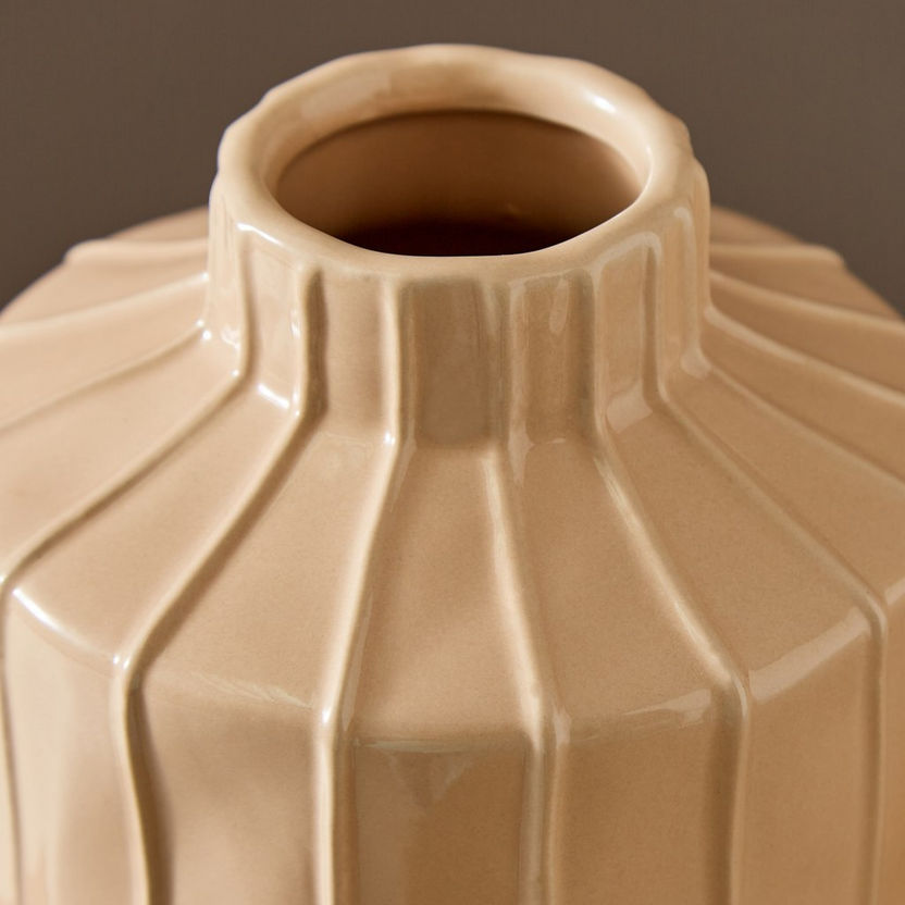 Sansa Ceramic Stunt Bottle Vase - 15.5x15.5x19 cm-Vases-image-2