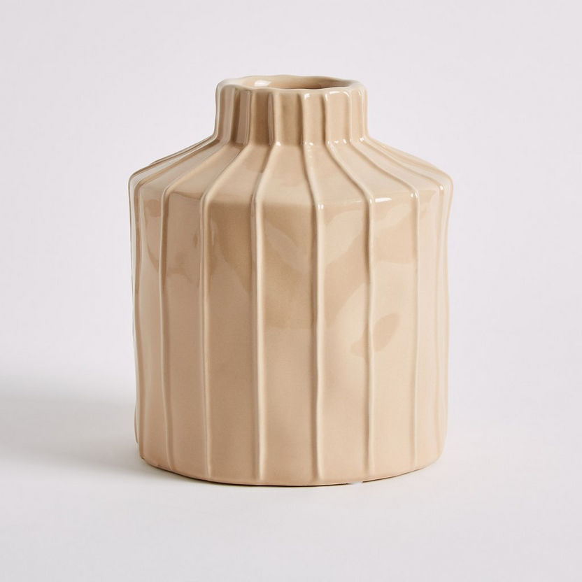 Sansa Ceramic Stunt Bottle Vase - 15.5x15.5x19 cm-Vases-image-4