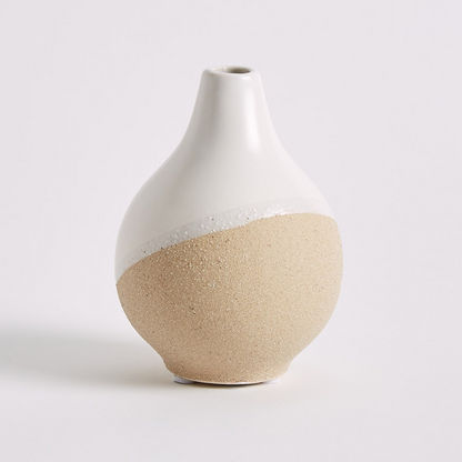 Sansa Stoneware Circular Nola Vase - 11x11x13 cms