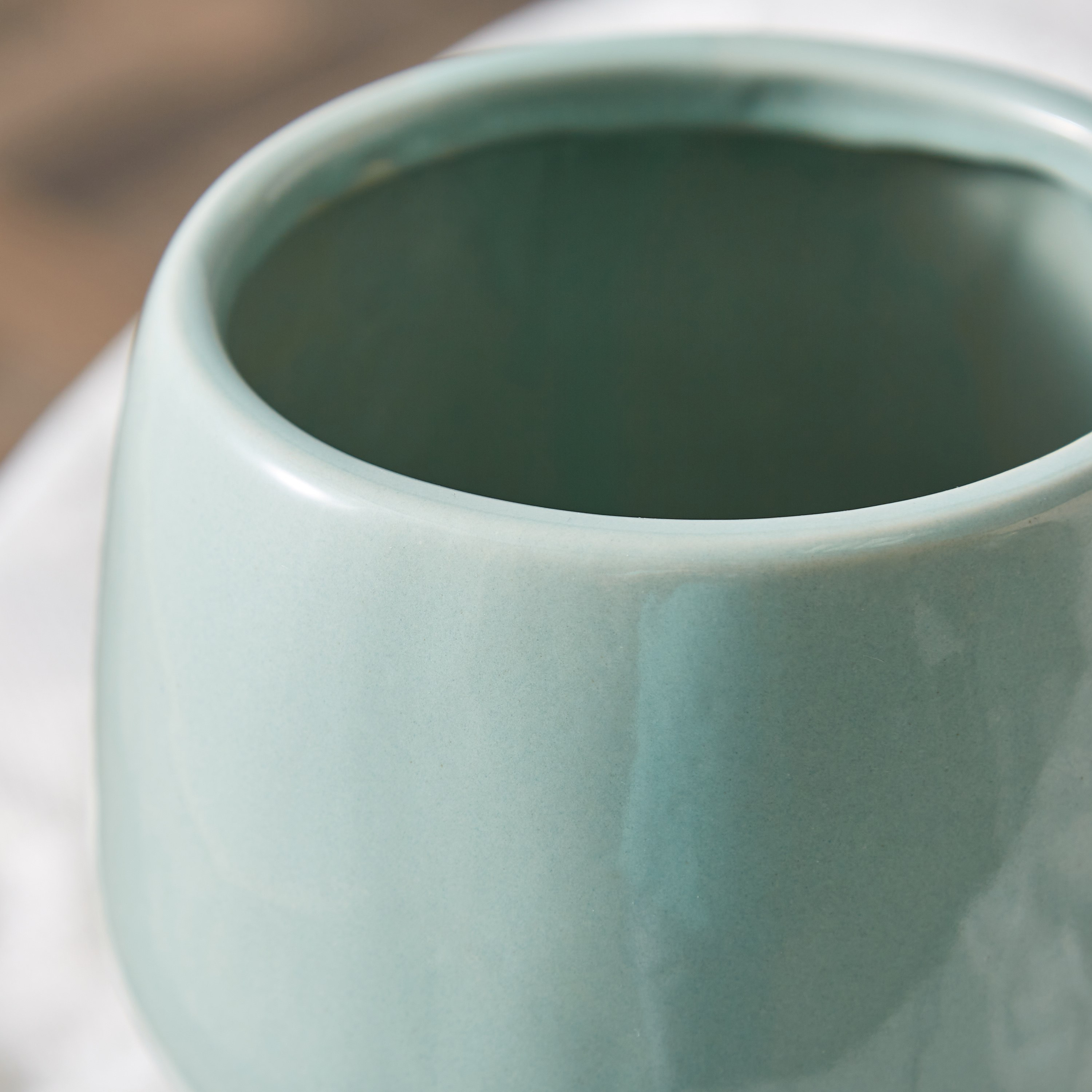 Sansa Ceramic Glass Votive  with Stand - 15x15x23 cm-hbxbedroom-decorandaccessories-vases-image-3