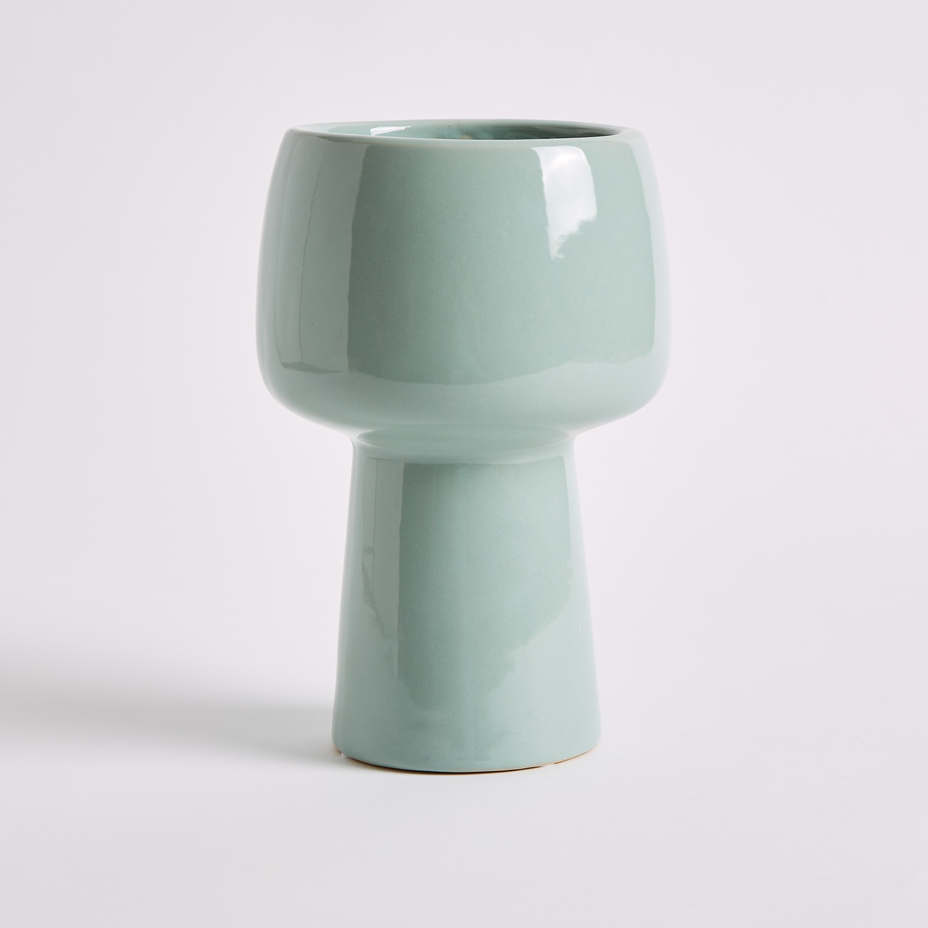 Sansa Ceramic Glass Votive  with Stand - 15x15x23 cm-hbxbedroom-decorandaccessories-vases-image-5