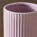 Sansa Tall Ceramic Ribbed Vase with Stand - 12x12x25 cm-Vases-thumbnailMobile-2