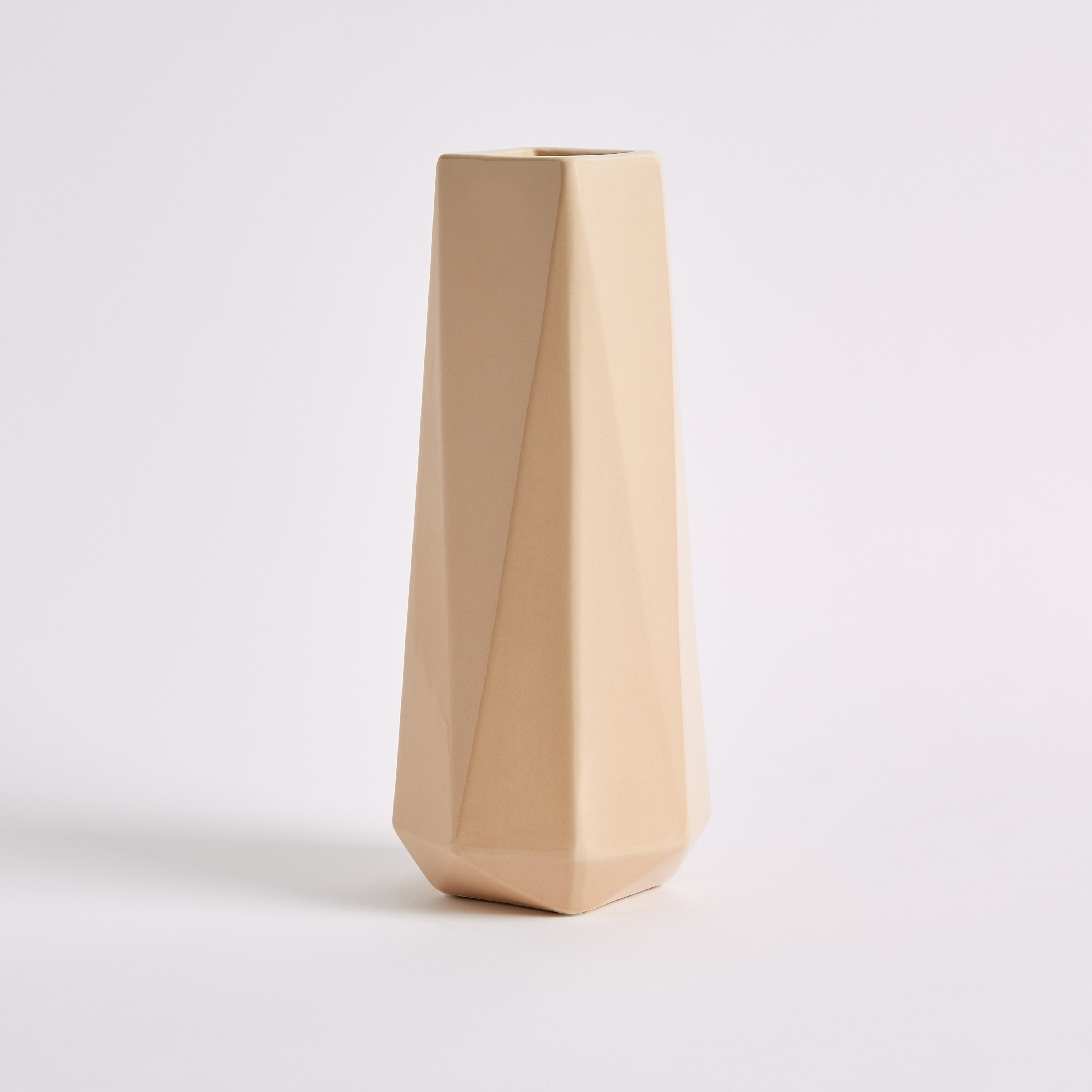 Sansa Ceramic Faceted Vase - 12.5x12.5x30 cm-hbxbedroom-decorandaccessories-vases-image-5