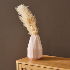 Sansa Medium Ceramic Faceted Vase - 14.5x14.5x23.5 cms