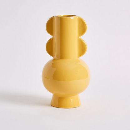 Sansa Sphere with Blob Ceramic Vase - 13x13x24.5 cms