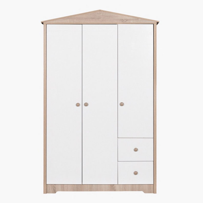My House 3-Door Wardrobe with 2 Drawers-Wardrobes-image-1
