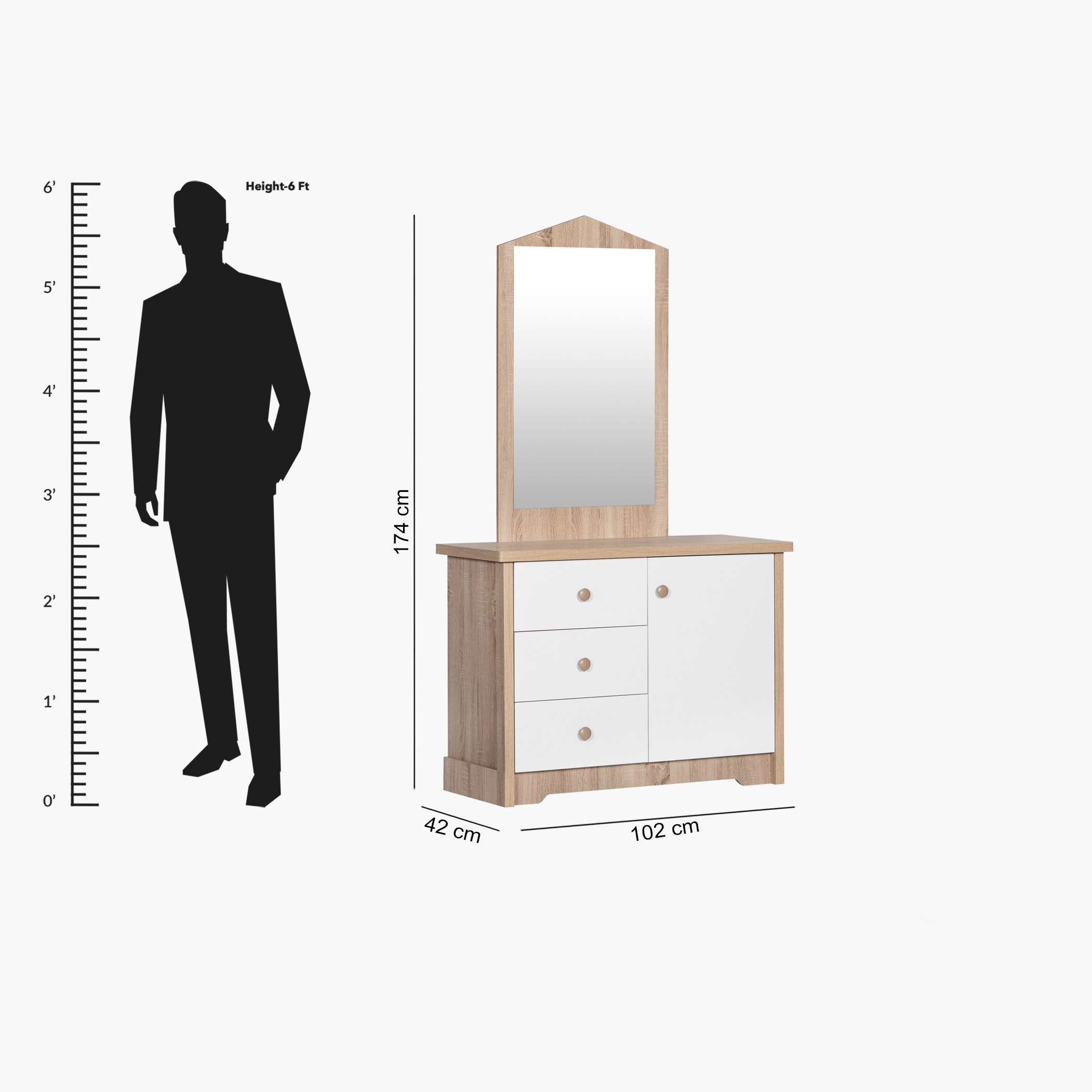 My House 3-Drawer 1-Door Kids’ Dresser with Mirror -hbxfurniture-kidsroom-kidsdressersandmirrors-image-9