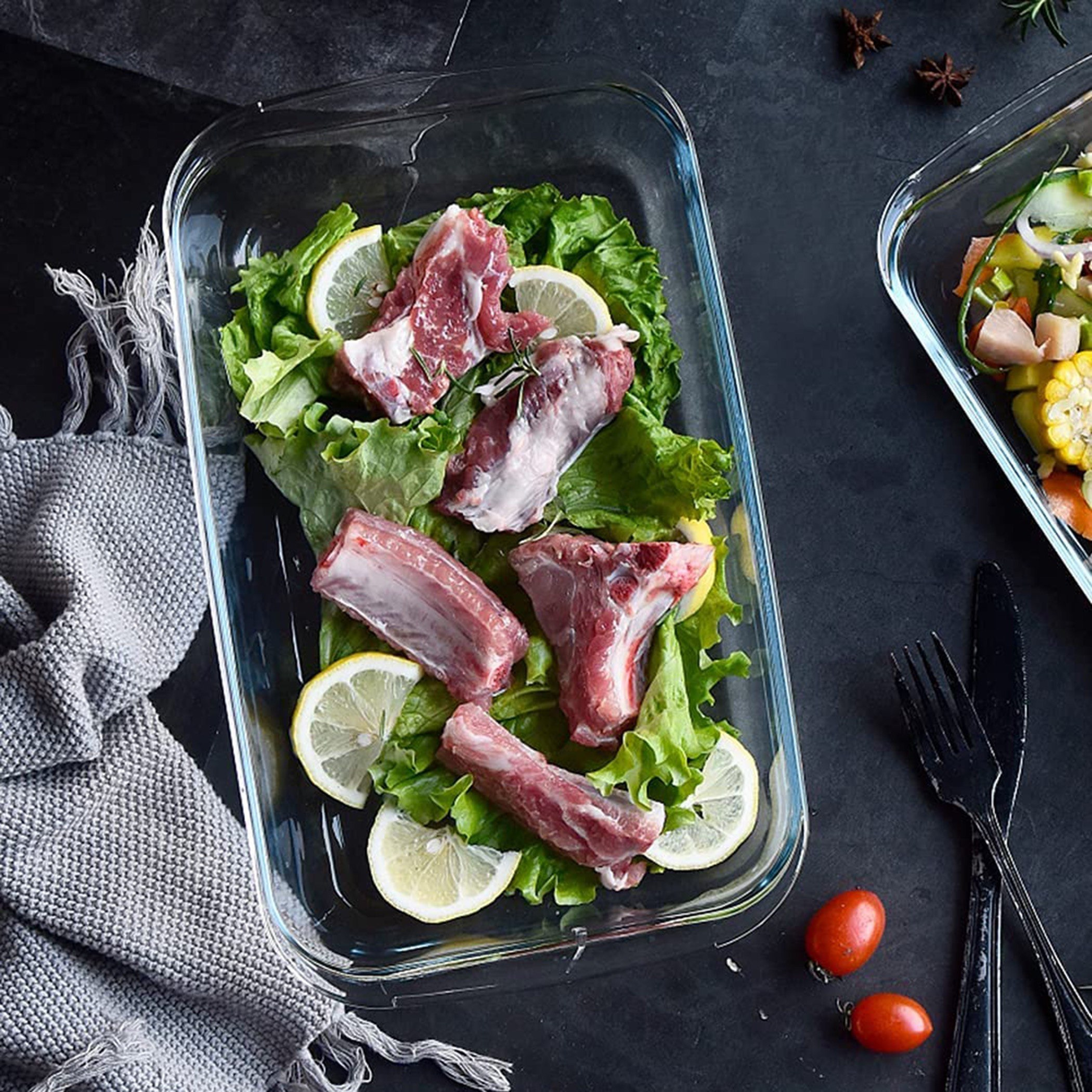 طقم أواني خبز مستطيلة بمقابض قطعتين من أكورد-hbxkitchen-bakeware-image-2