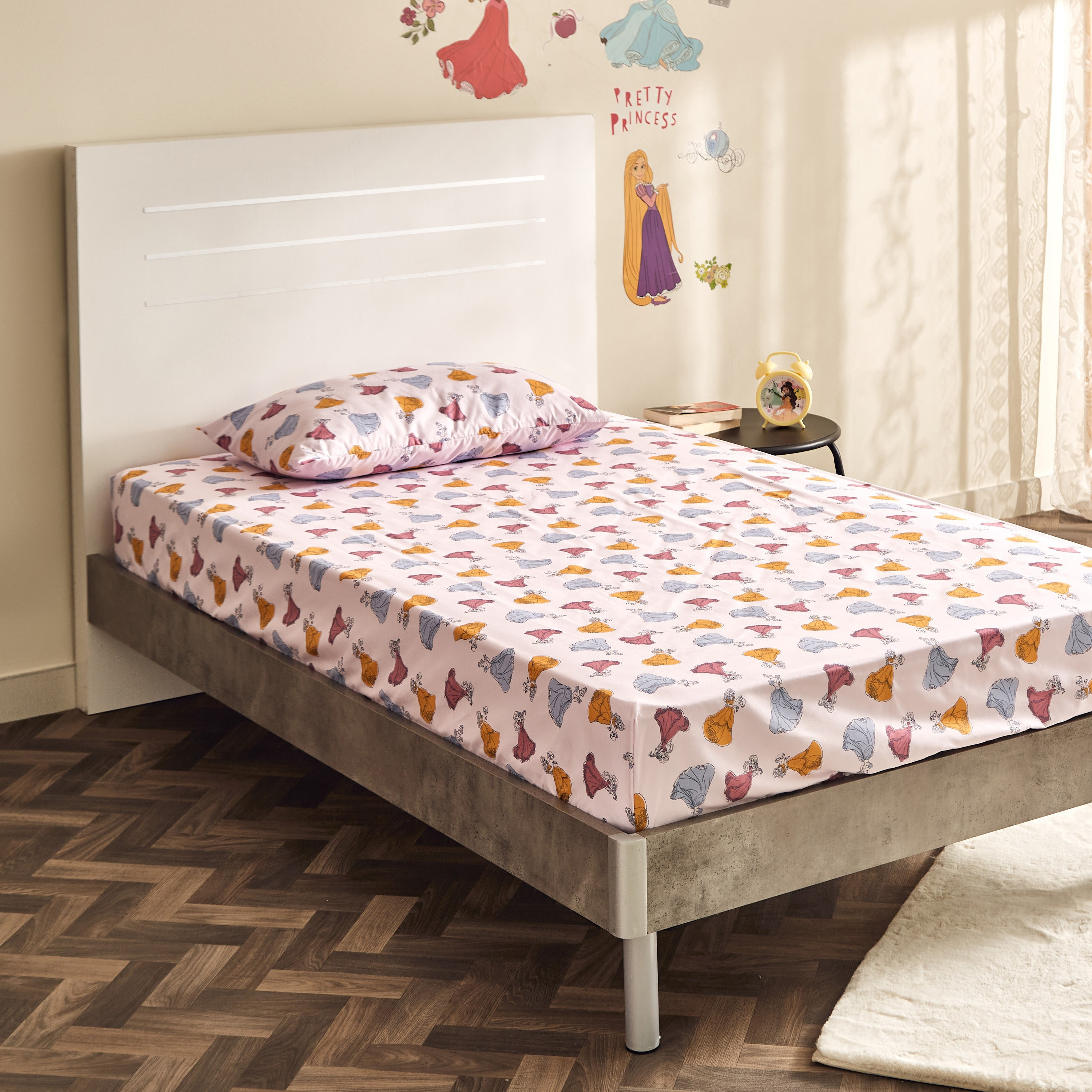 Princess 2-Piece Twin Fitted Sheet Set - 120x200+25 cm-hbxhomeware-hbxkidsandyouth-image-1