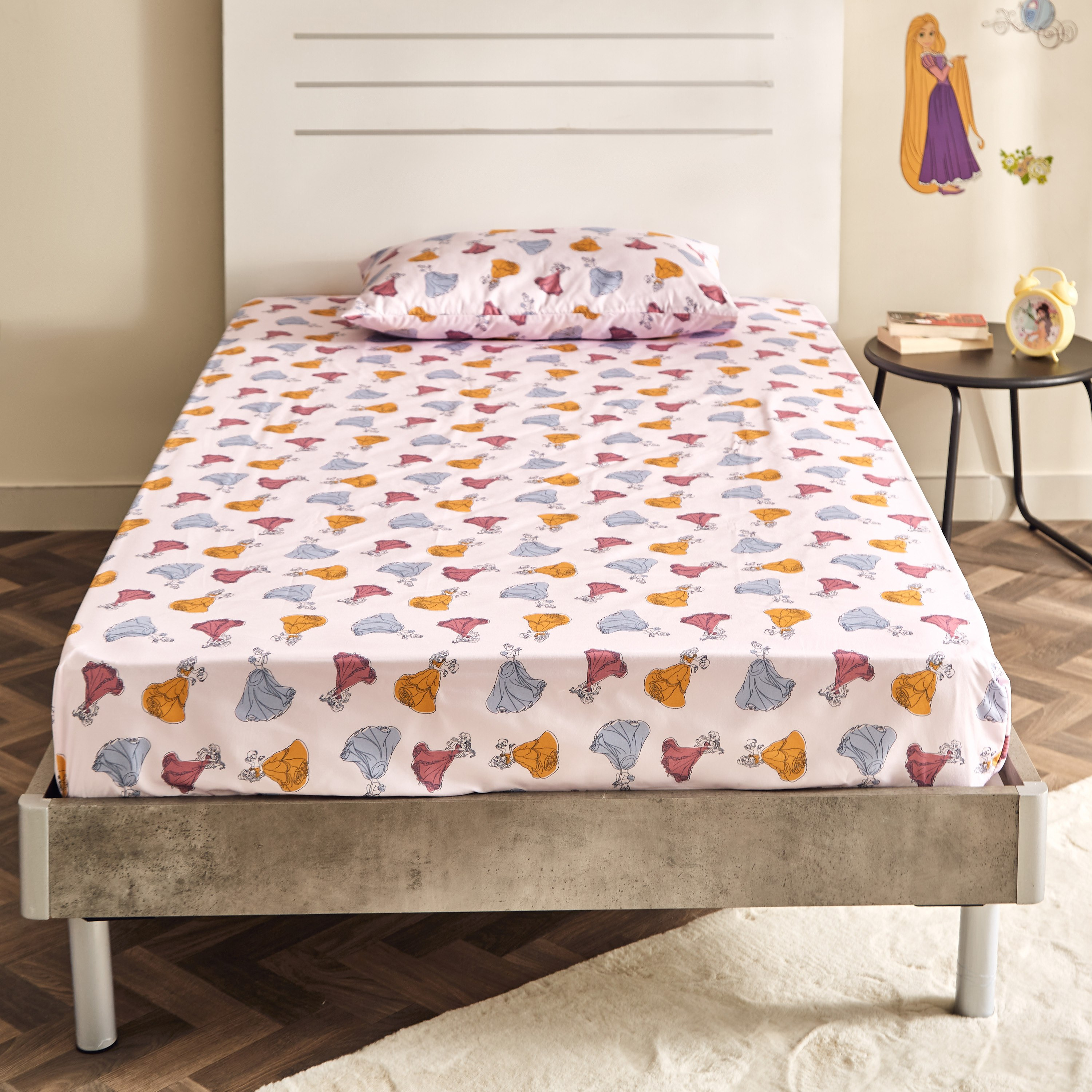Princess 2-Piece Twin Fitted Sheet Set - 120x200+25 cm-hbxhomeware-hbxkidsandyouth-image-2