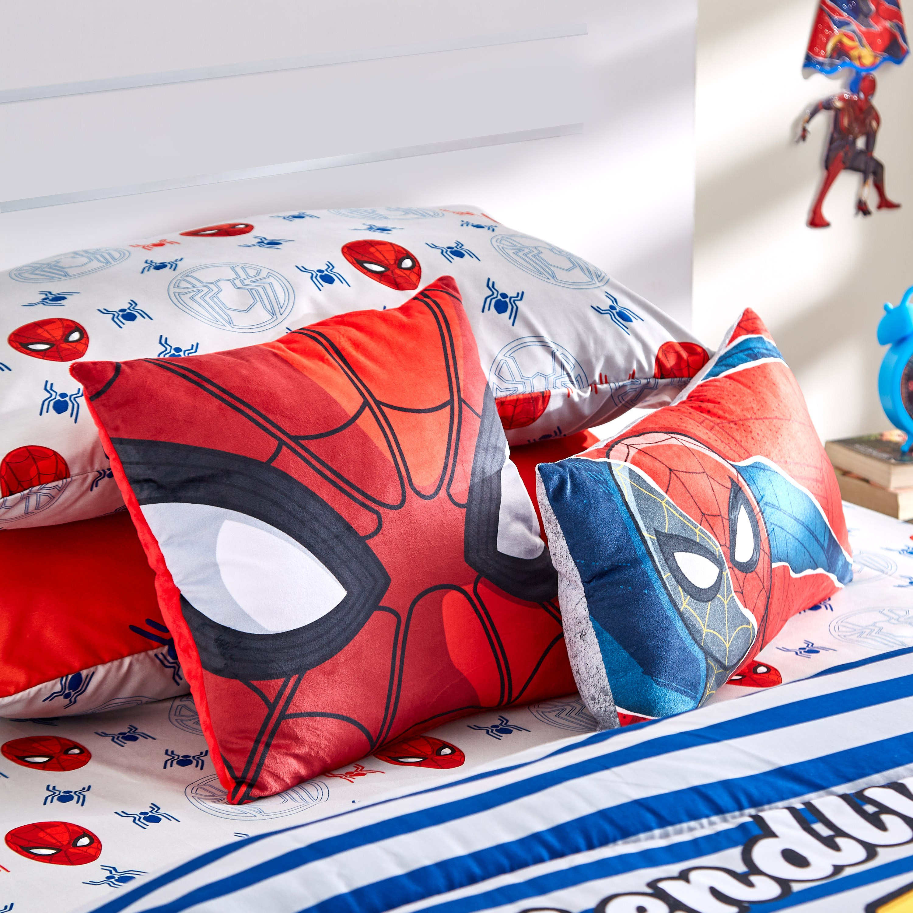 Spiderman In Action Rectangular Shaped Cushion - 50x30 cm-hbxhomeware-hbxkidsandyouth-image-4