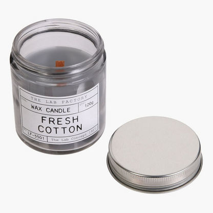 Amore Fresh Cotton Lab Candle with Metal Lid - 8.2x6.4 cms