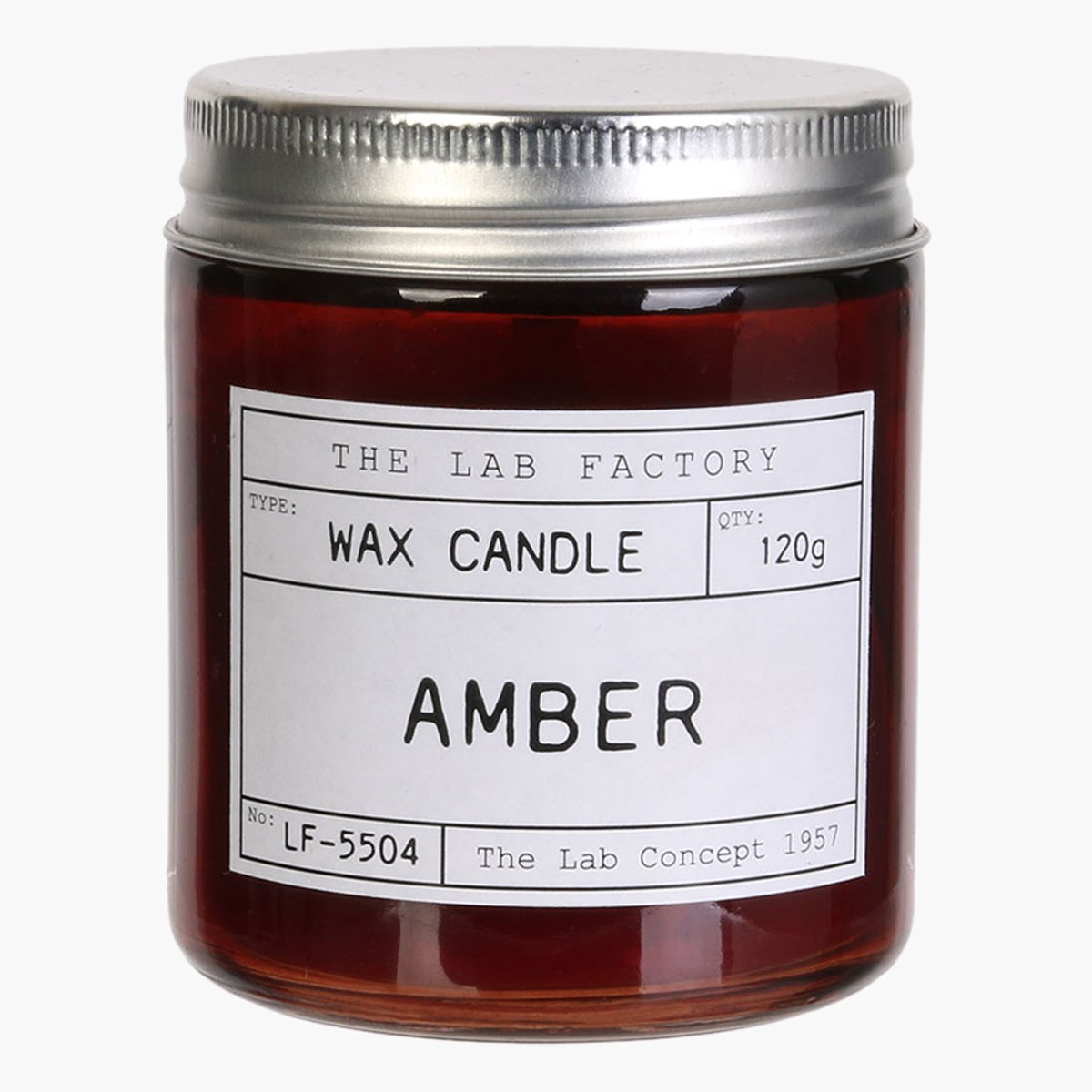 Amore Amber Lab Candle with Metal Lid - 8.2x6.4 cm-hbxhomeware-hbxdecorandfurnishings-image-1