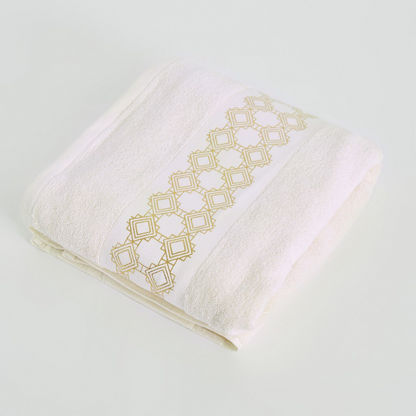 Petra Foil Printed Cotton Bath Sheet - 90x150 cms
