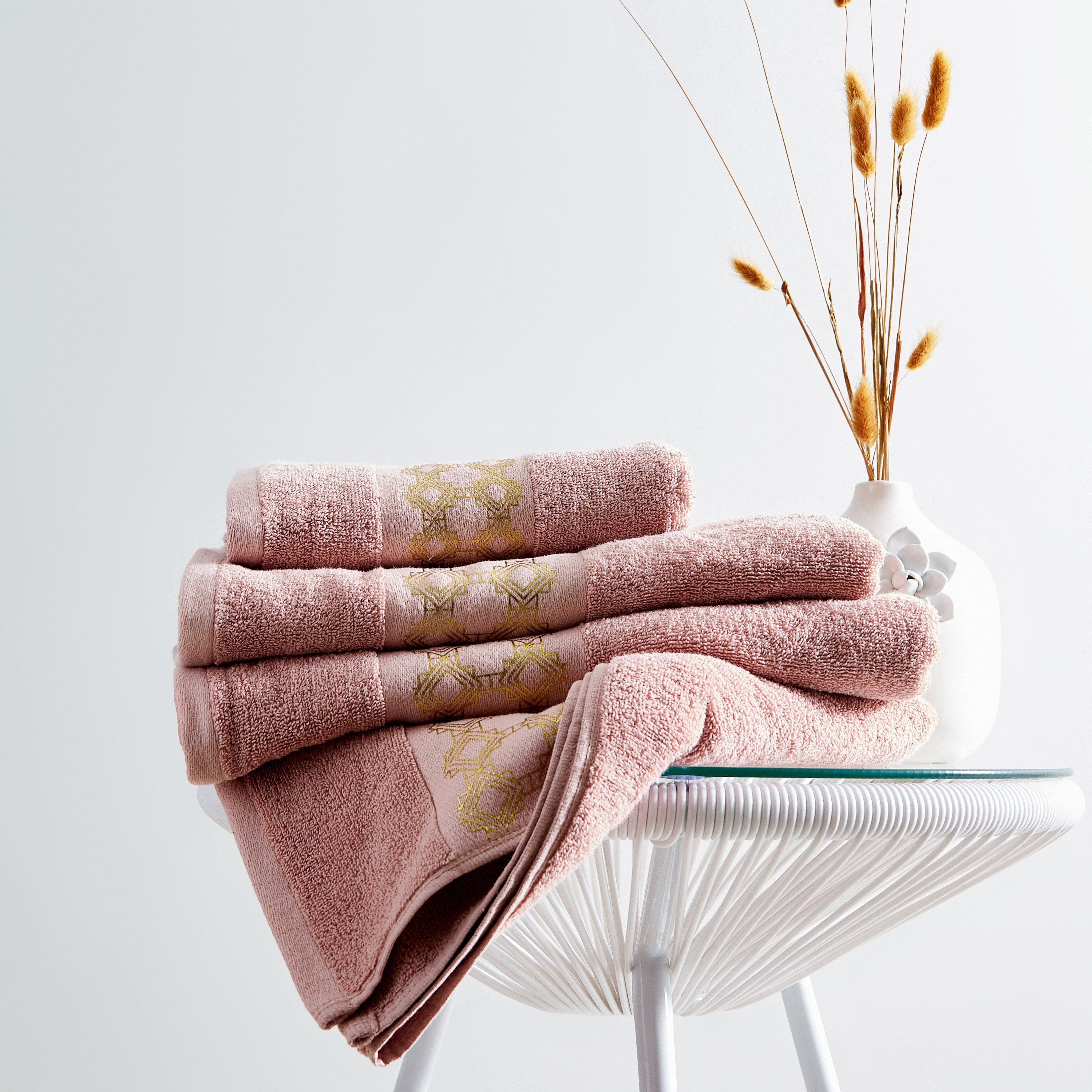منشفة يد قطنية بطبعات فويل من بيترا - 50x90 سم-hbxbathroom-bathroomtextiles-image-4