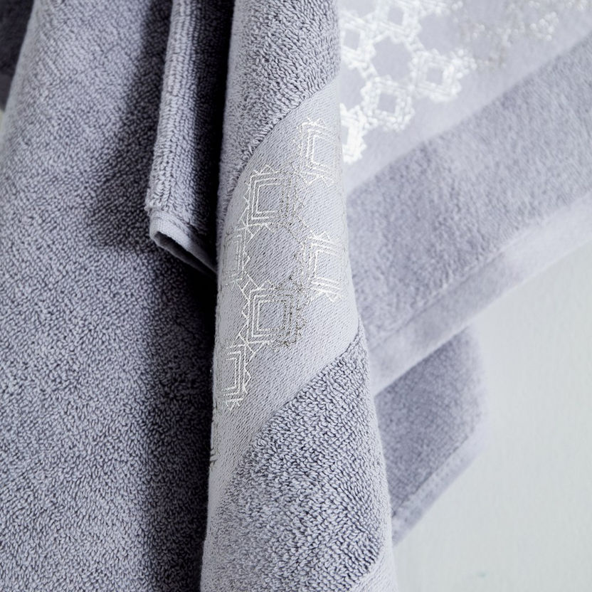 Petra Foil Printed Cotton Hand Towel - 50x90 cm-Towels-image-1