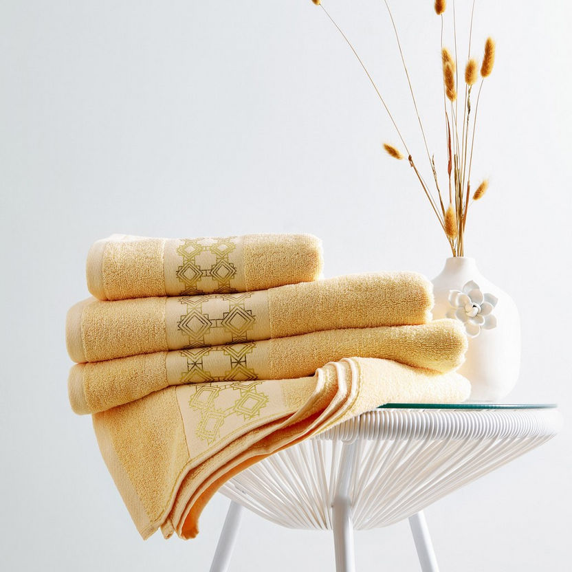 Petra Foil Printed Cotton Bath Sheet - 90x150 cm-Bathroom Textiles-image-3