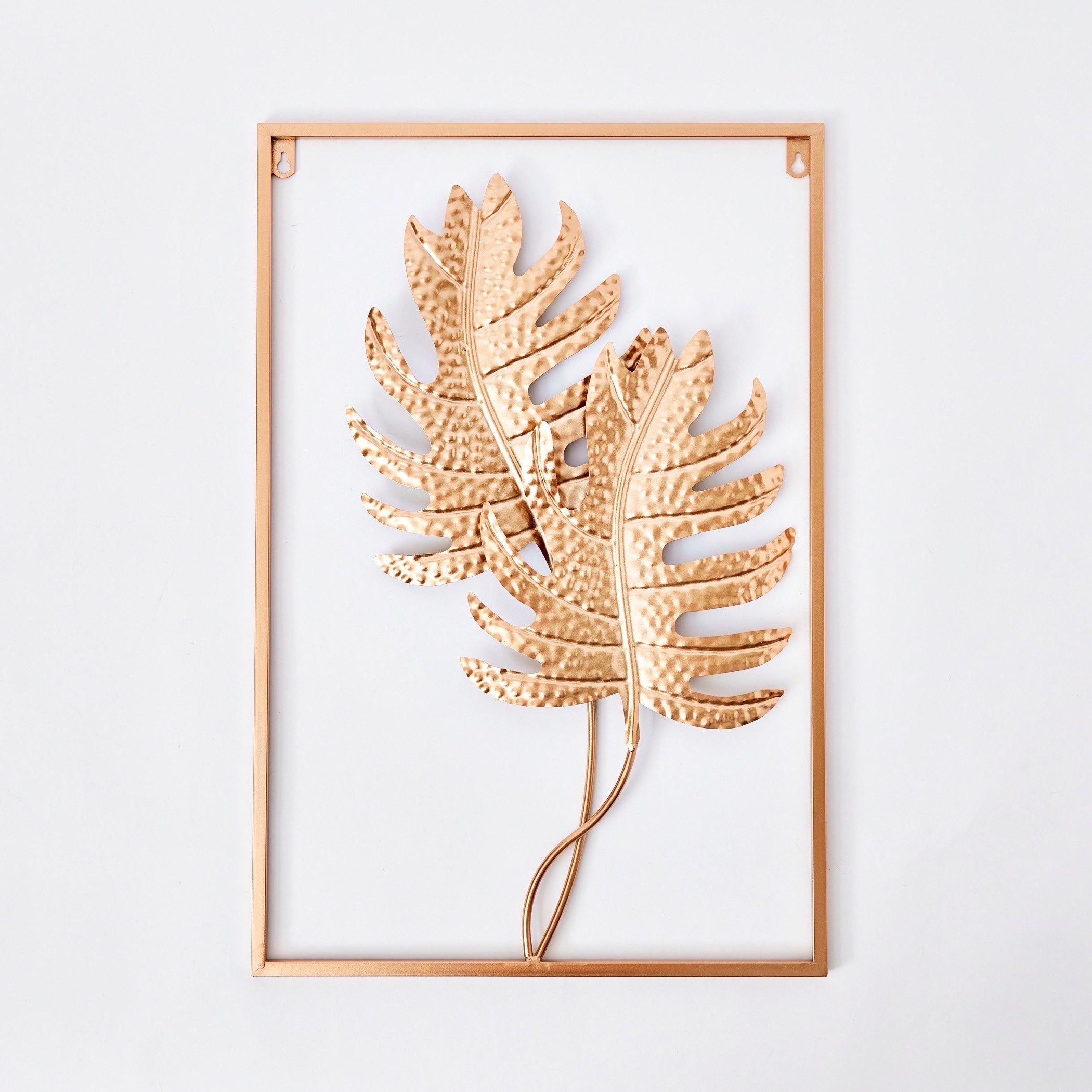 Adora Rectangular Palm Leaf Metal Wall Decor - 40x1x60 cm-hbxlivingroom-walldecor-wallart-image-6