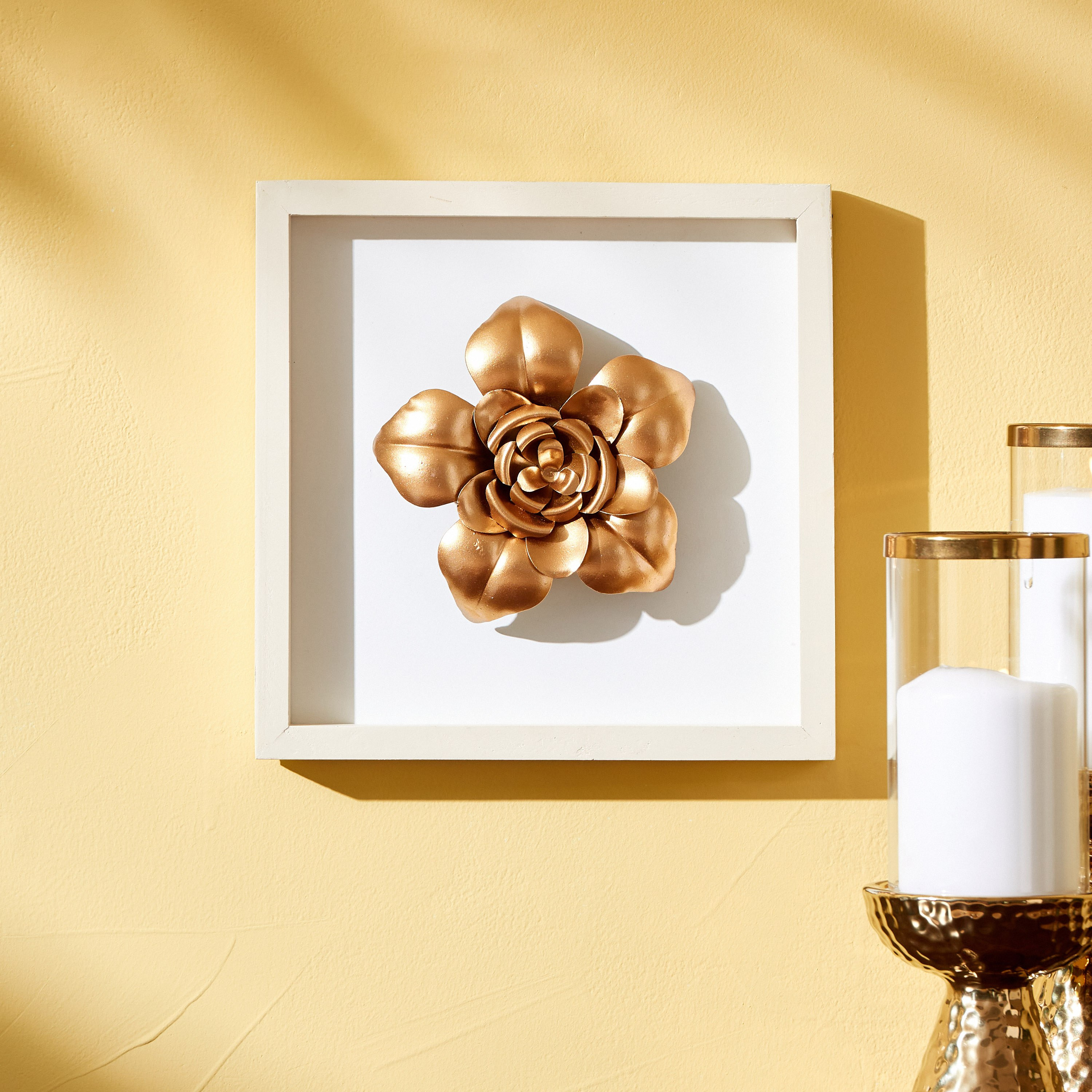 Adora Metal Floral Wall Decor - 24x3x24 cm-hbxlivingroom-walldecor-wallart-image-1
