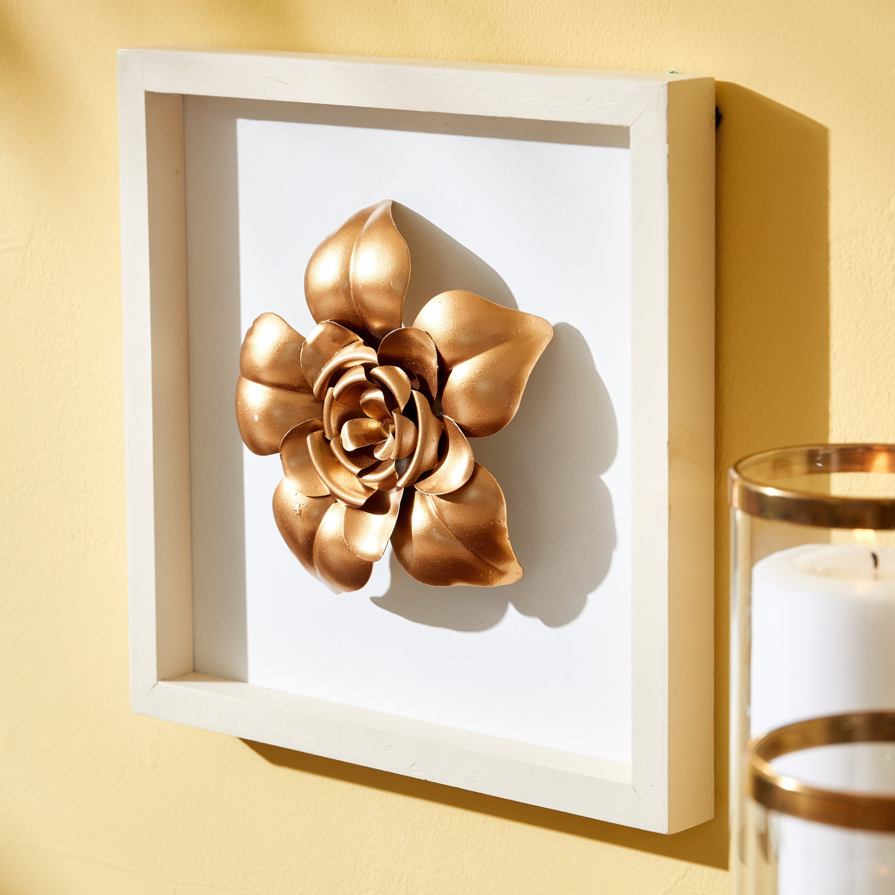 Adora Metal Floral Wall Decor - 24x3x24 cm-hbxlivingroom-walldecor-wallart-image-2